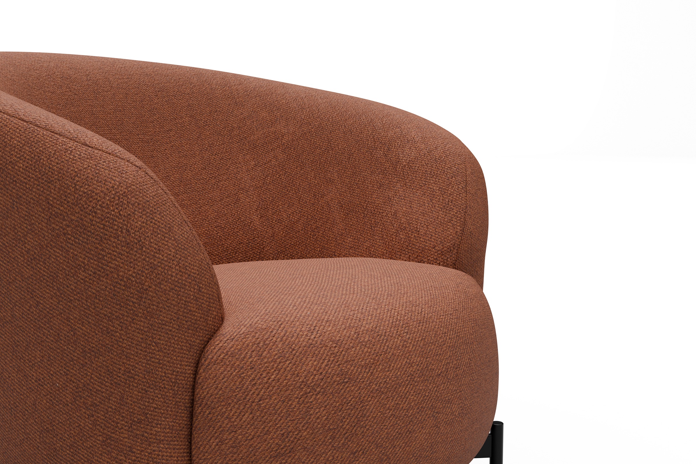Sessel Ronda X-Metallgestell Schwarz Weda-Rust