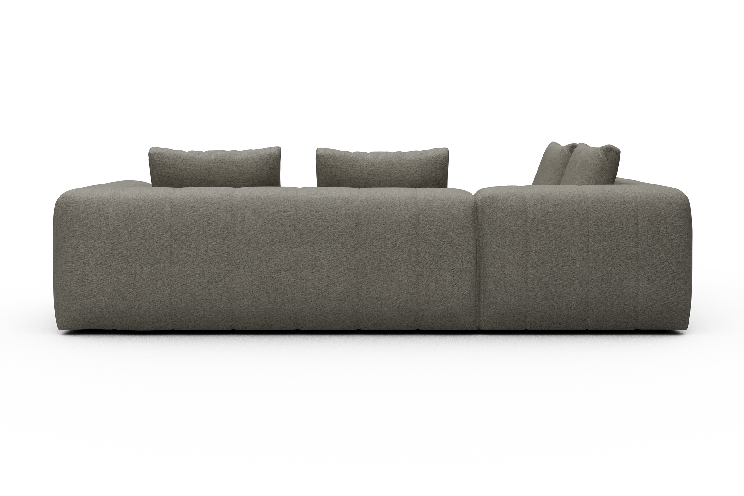 Ecksofa Hugo 2x 2,5-Sitzer Armlehne rechts Denari-Warm-Grey