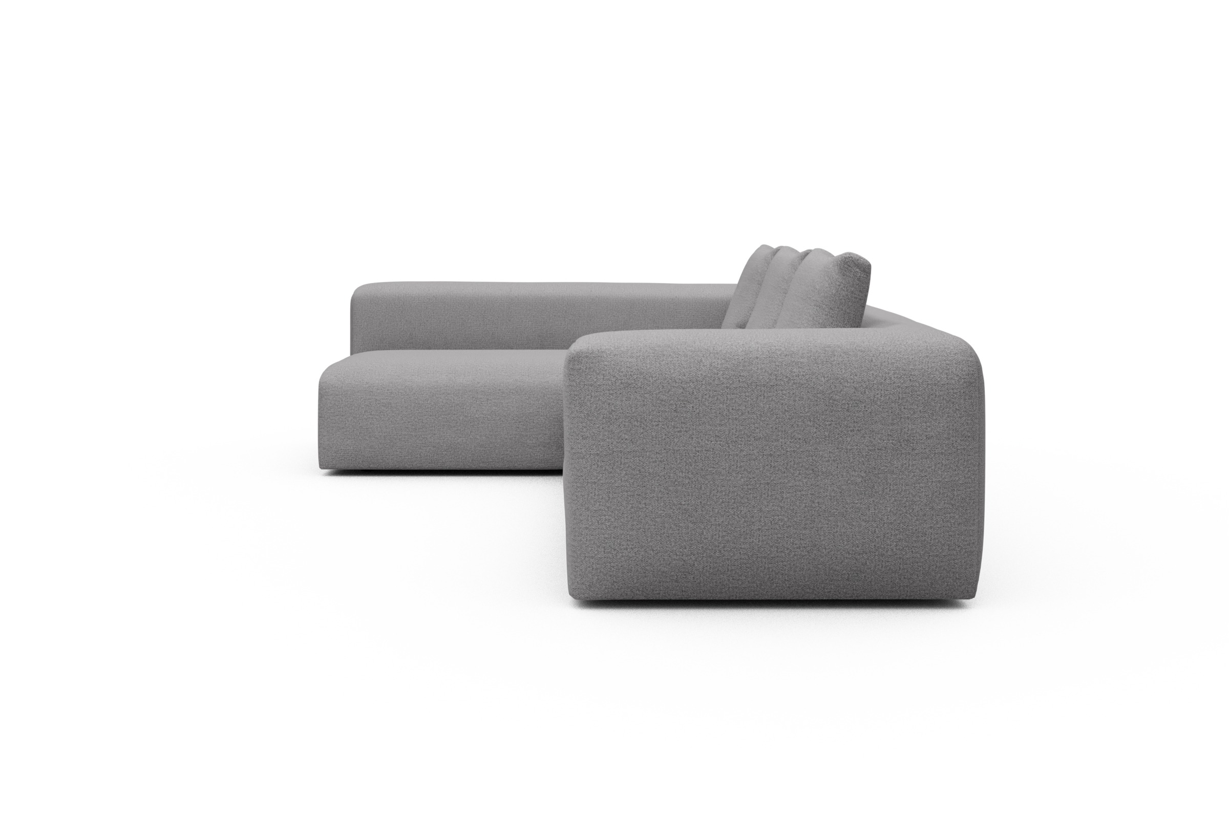 Ecksofa Fred 2x 2,5-Sitzer links offen Sama-Grey