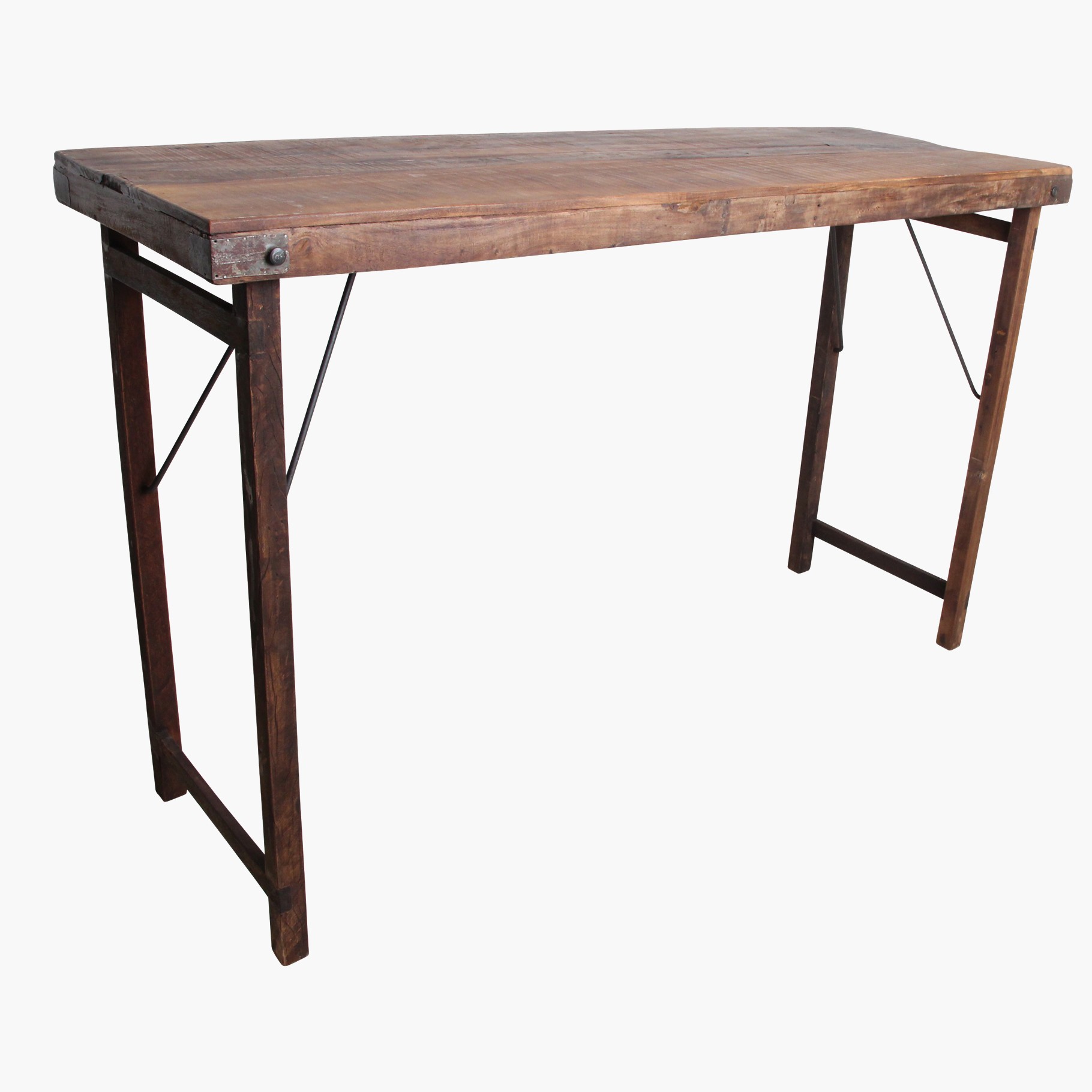 Raw Materials Klapptisch Vintage Recyclingholz Braun