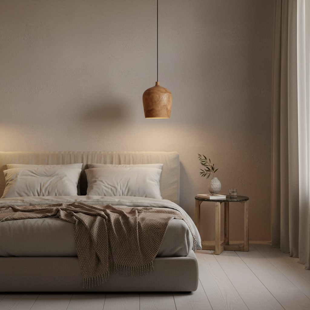 Raw Materials Pendelleuchte Dome/Bottle Teak
