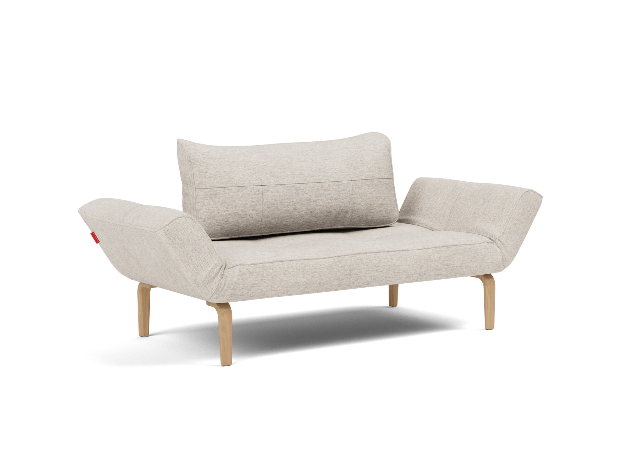Tagesbett Zeal Chenille Yuveno 470-Natural Beine Bow Eiche