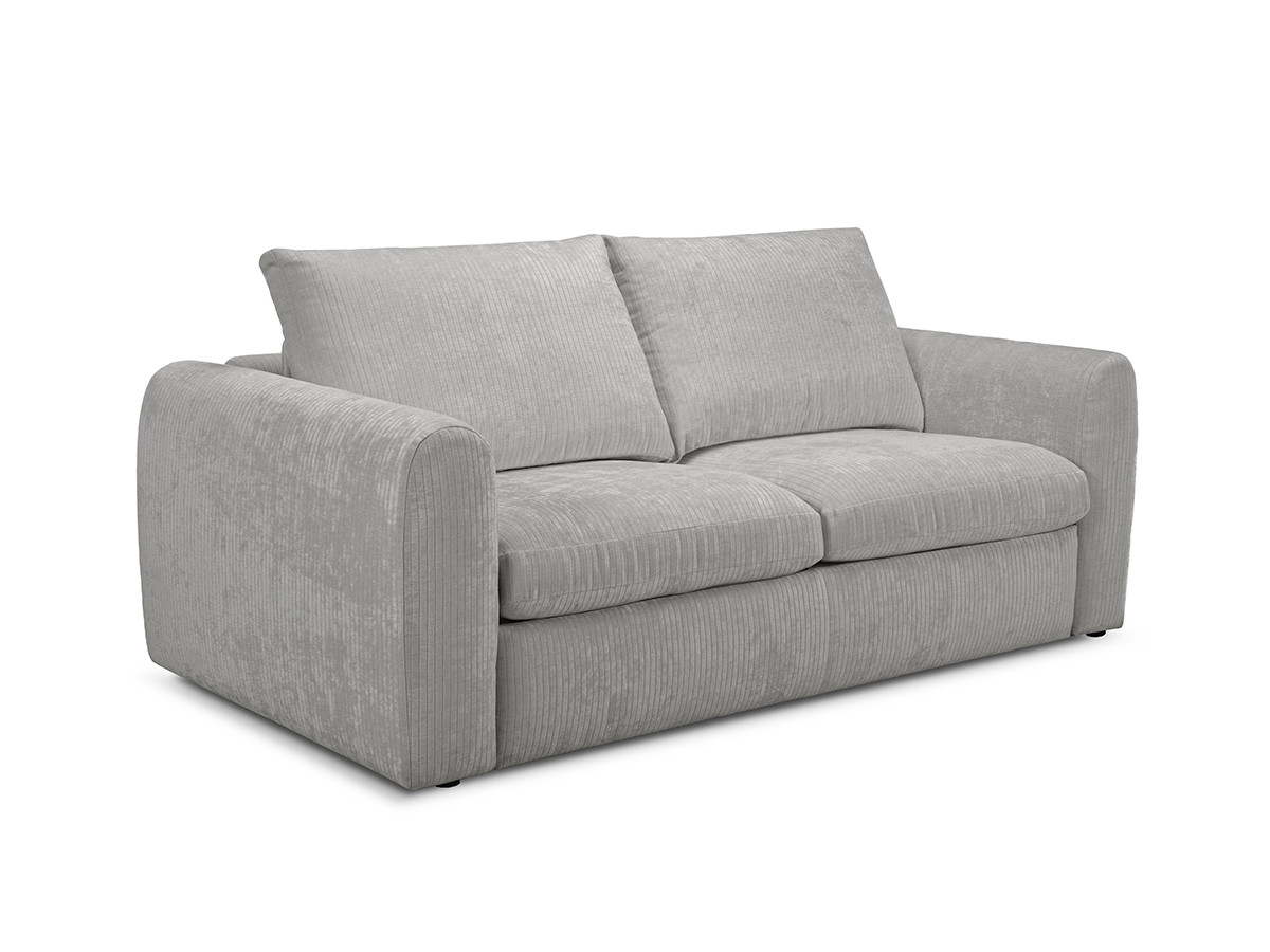 Bobochic Archi Schlafsofa 3-Sitzer Cordsamt Grau, Liegefläche 140 × 190 cm