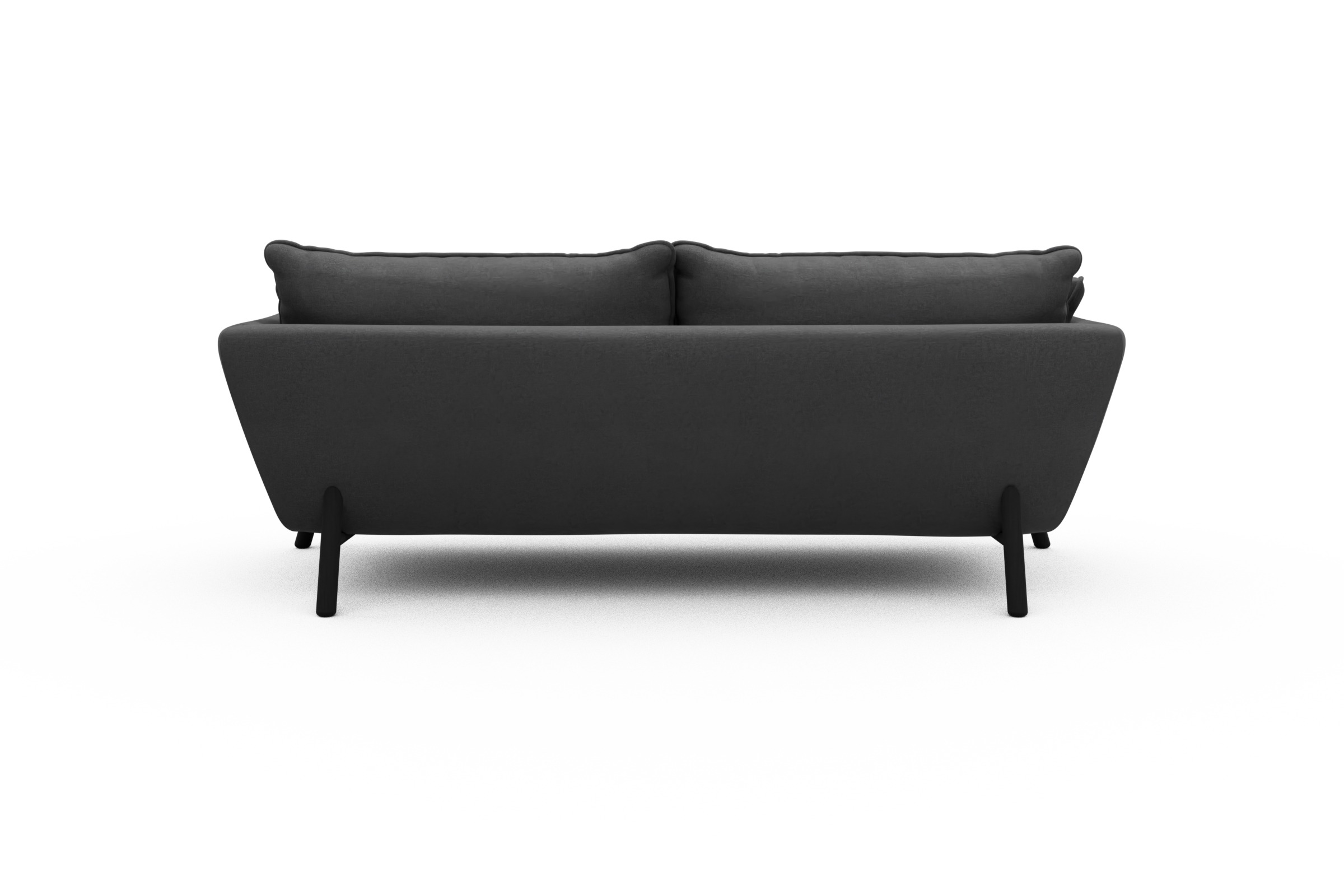 Sofa Emil PREMIUM 3-Sitzer Beinfarbe Eiche Schwarz Satya-Zinc