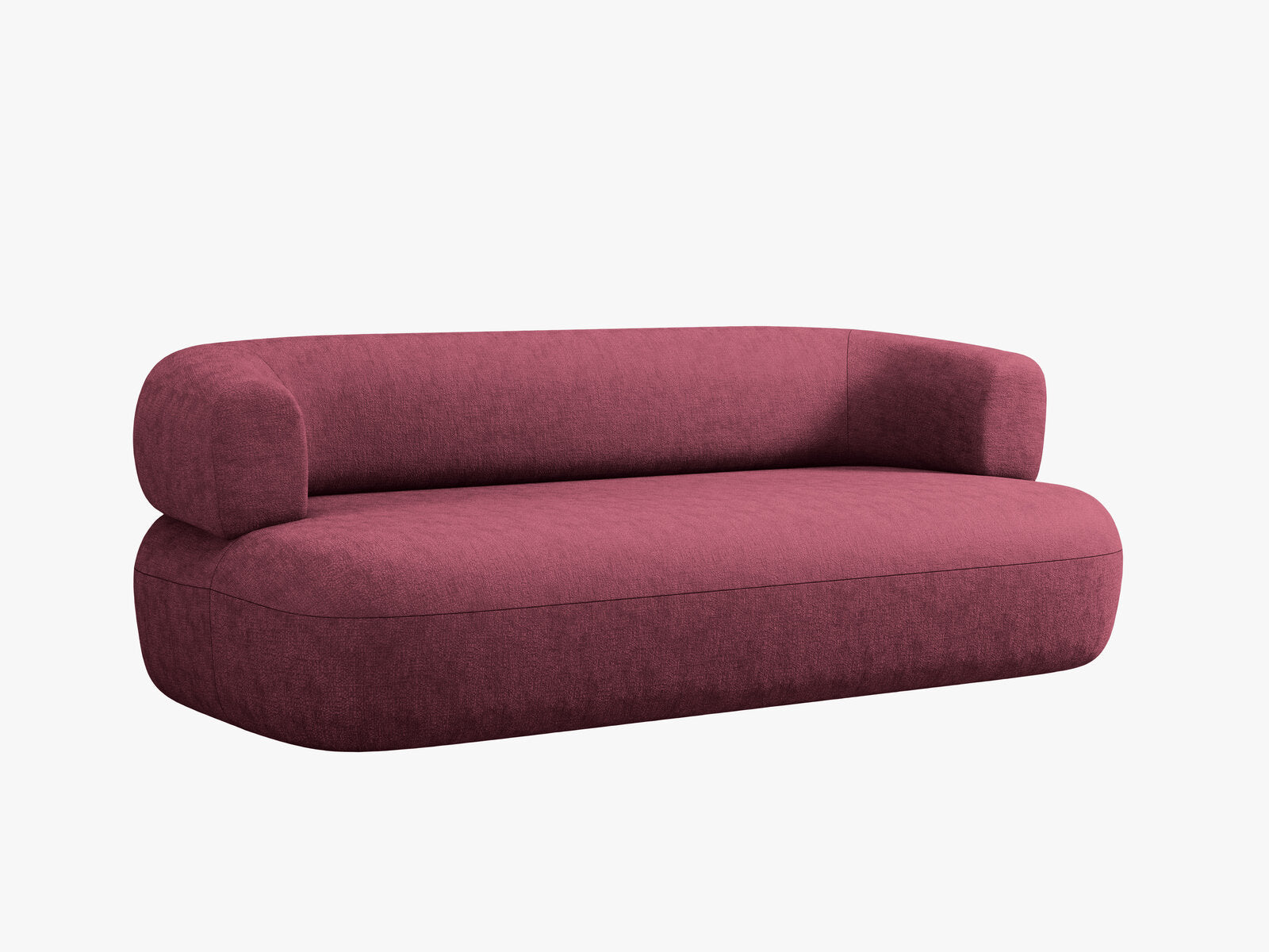 Micadoni Sofa Jenny 2-Sitzer Chenille Perfect Harmony Kirschholz