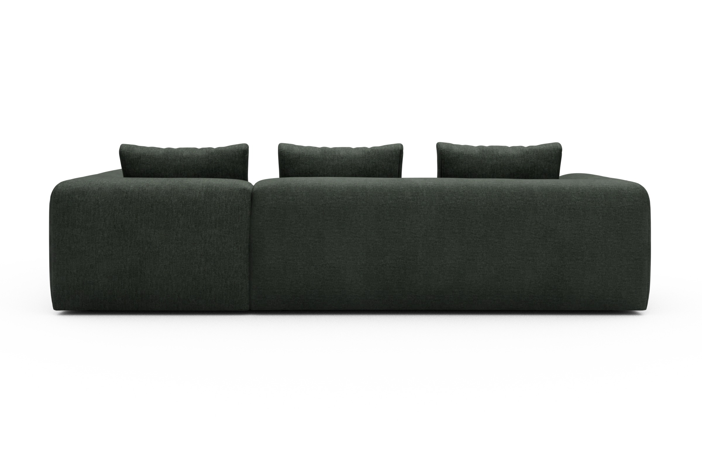 Ecksofa Fred 2x 2,5-Sitzer rechts offen Aivi-Pine-Green