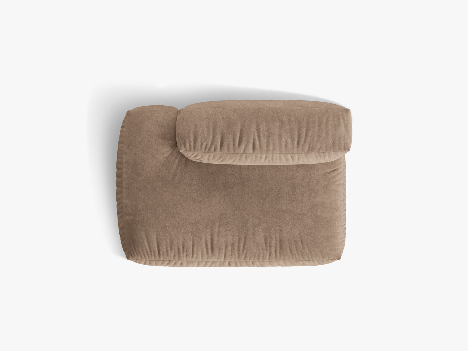 Micadoni Ecksofa-Modul Martina 1-Sitzer Links Samt Dunkelbeige