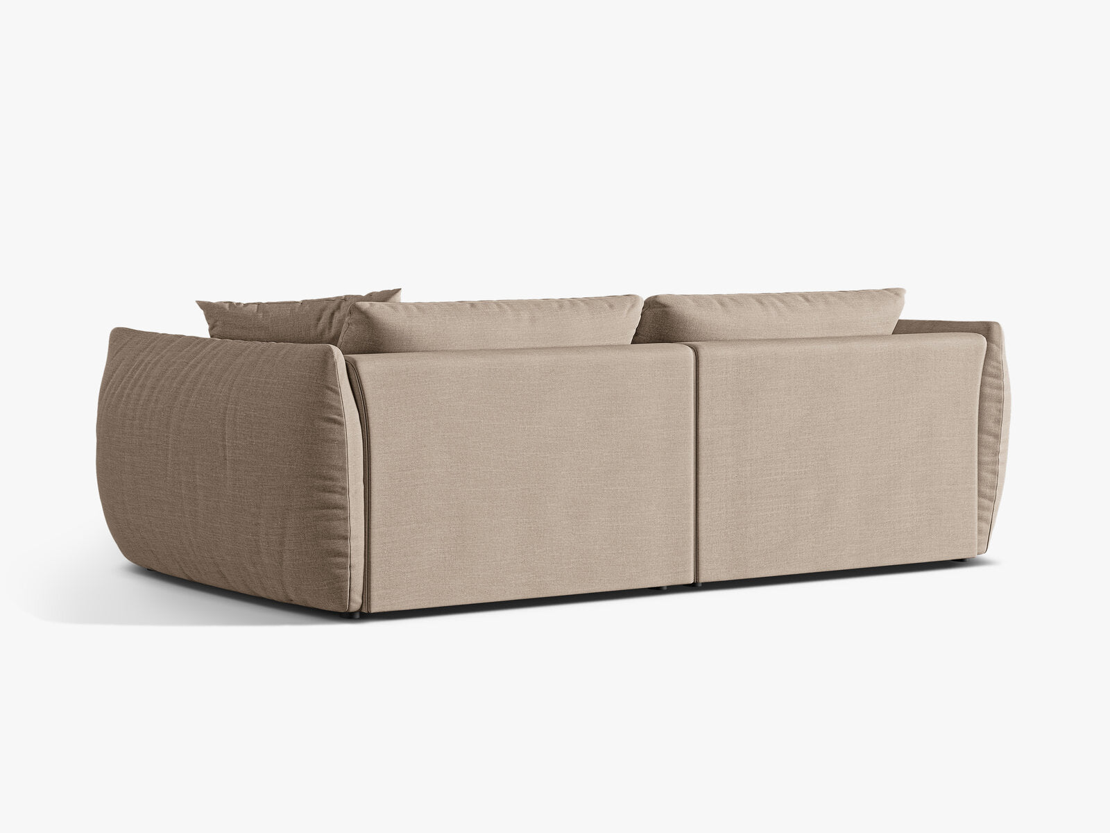 Micadoni Sofa Chris 4-Sitzer Strukturierter Stoff Sand