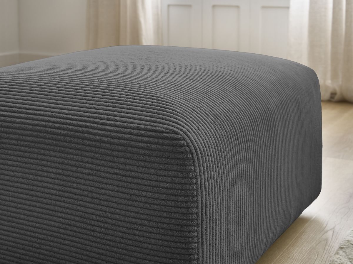 Bobochic Tina Pouf Cordsamt Dunkelgrau