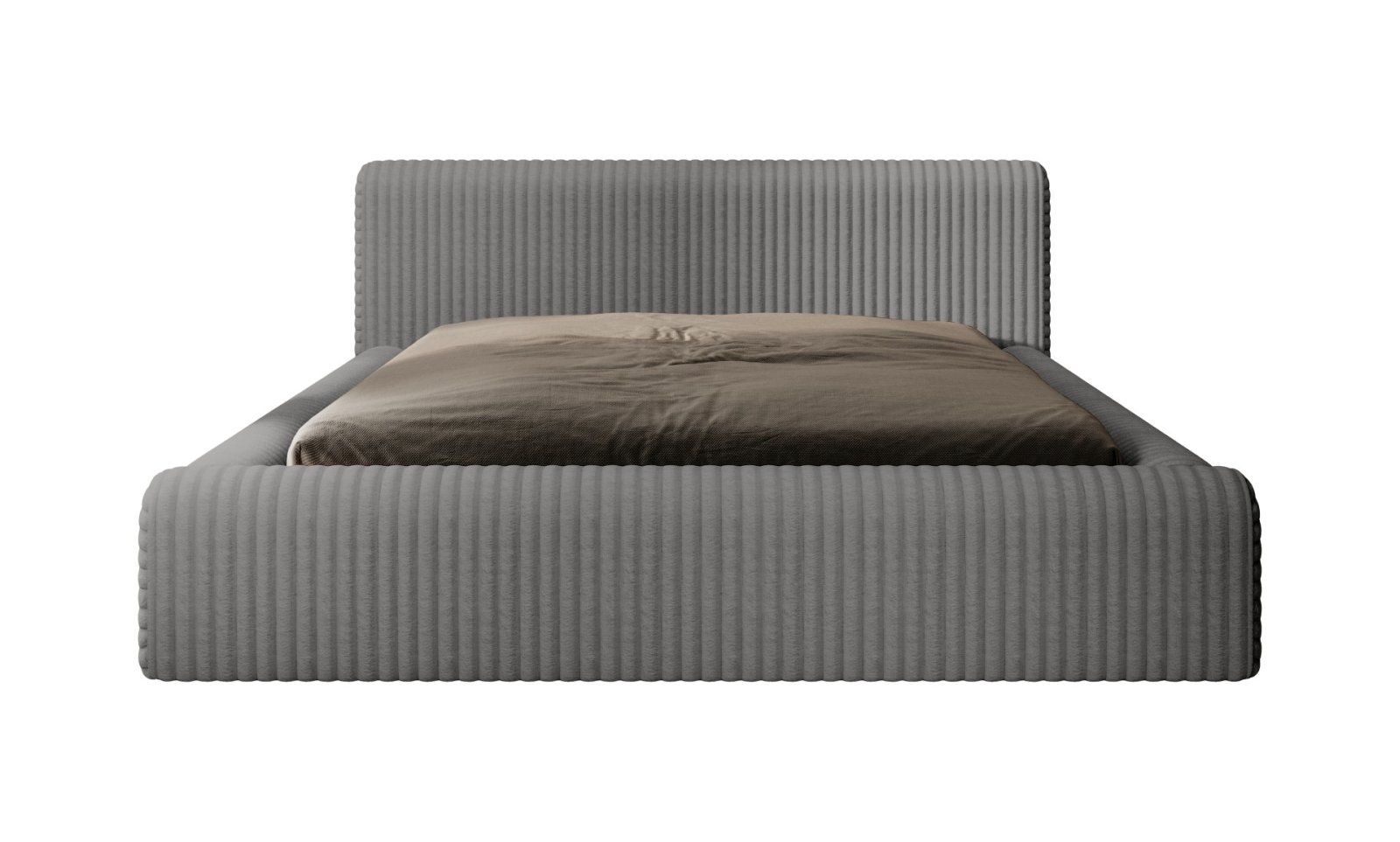 Polsterbett Miloa Softcord mit Fellstruktur 180x200 mit Holzrahmen Vito 16