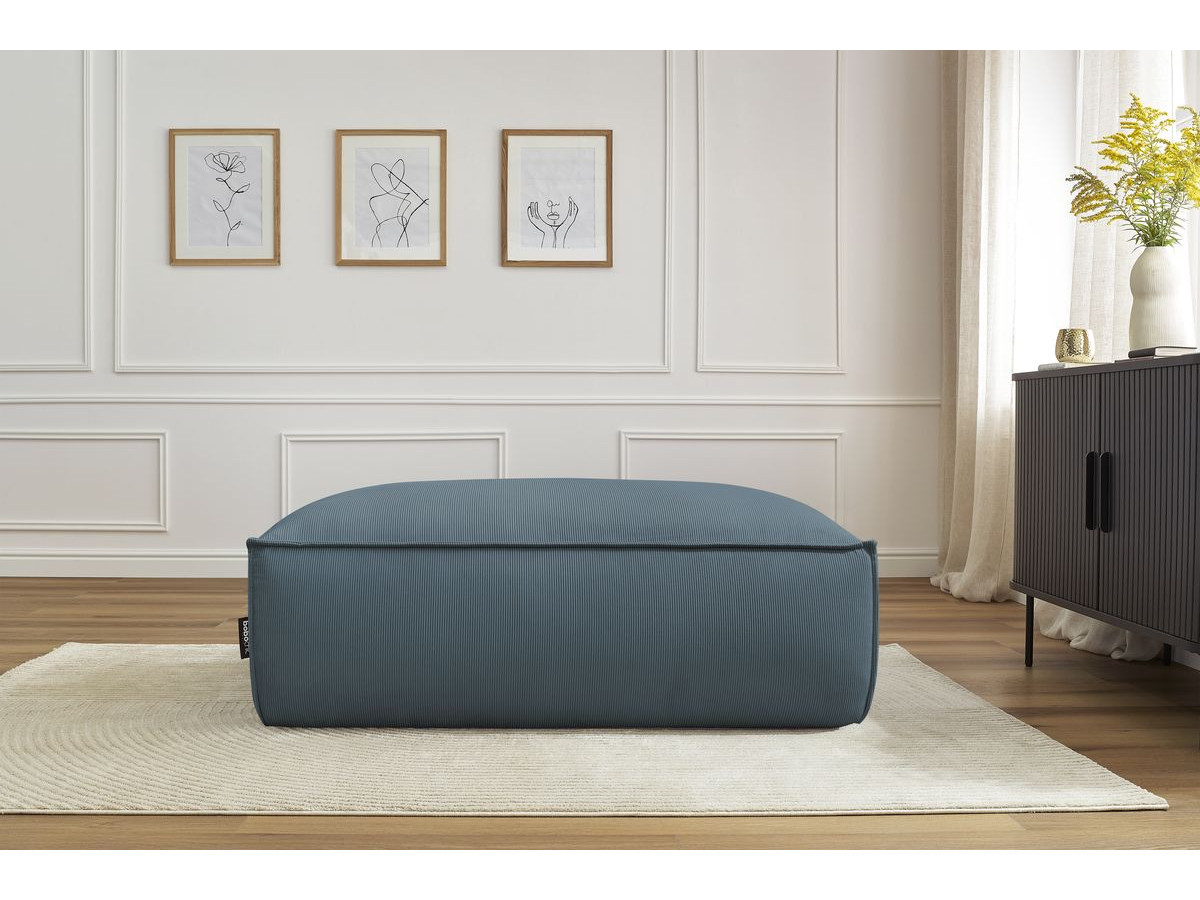 Bobochic Boheme Pouf Cordsamt Dunkelblau