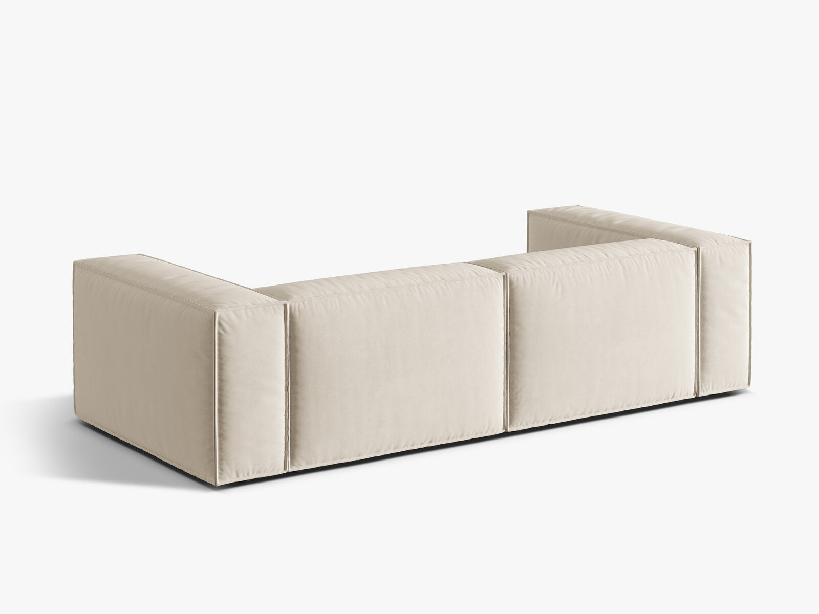 Micadoni Sofa Nuria 4-Sitzer Samt Beige
