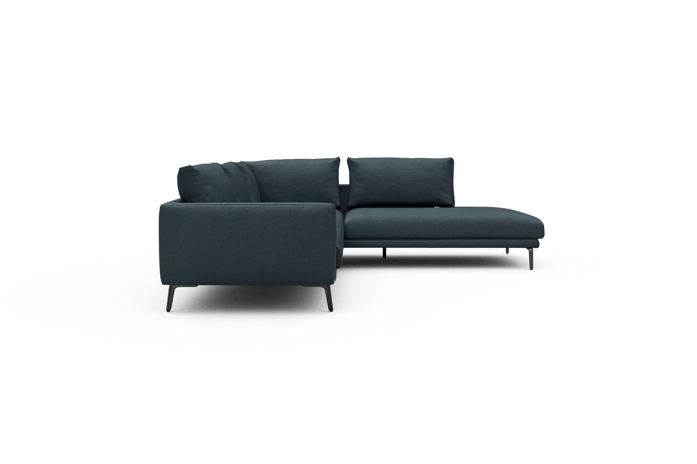 Ecksofa Karl Relax-Ecke rechts mit 2,5-Sitzer Denari-Royal-Blue