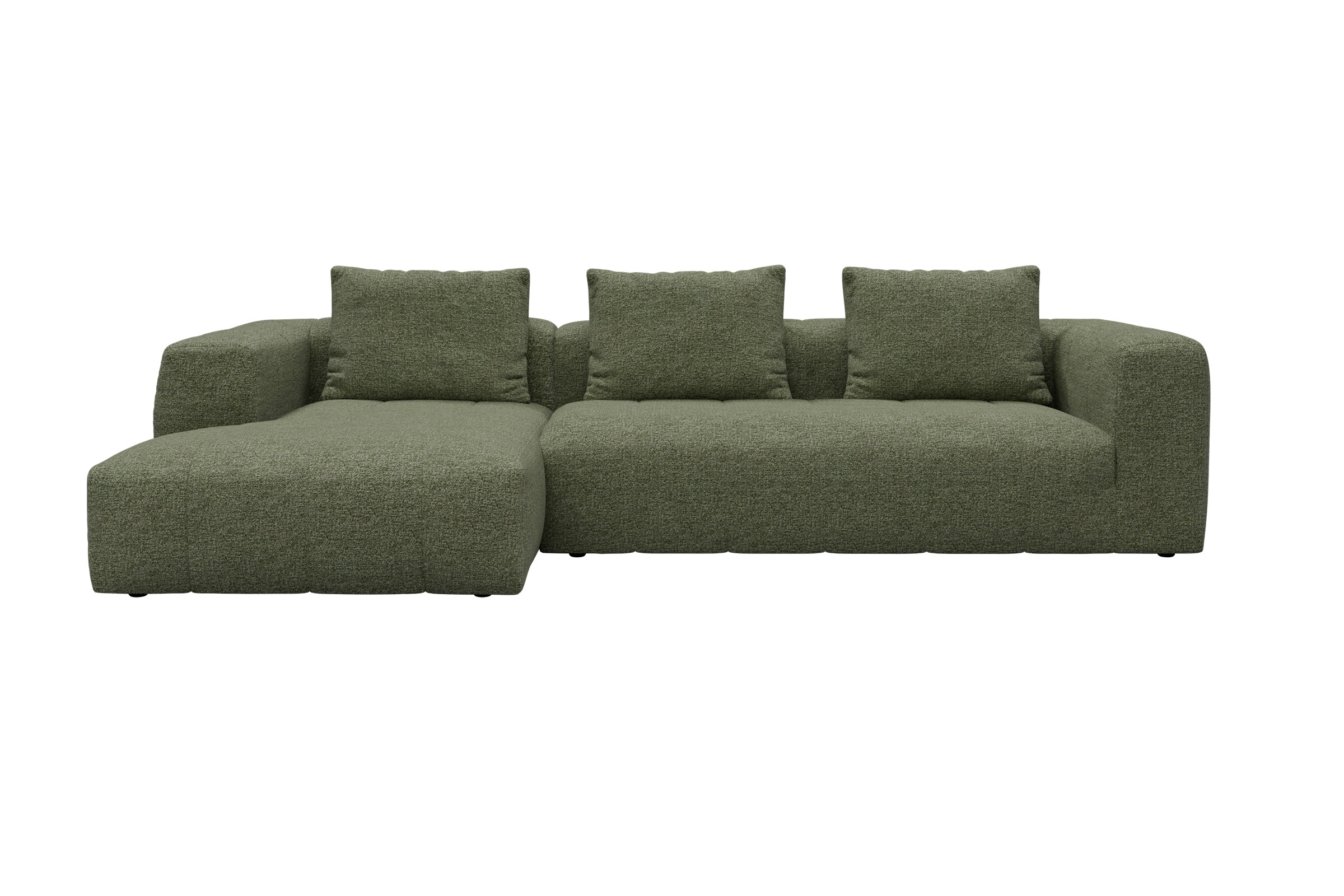 Hugo 2,5-Sitzer Armlehne rechts mit Chaiselongue Carreno-Vivid-Green moebelfaktor