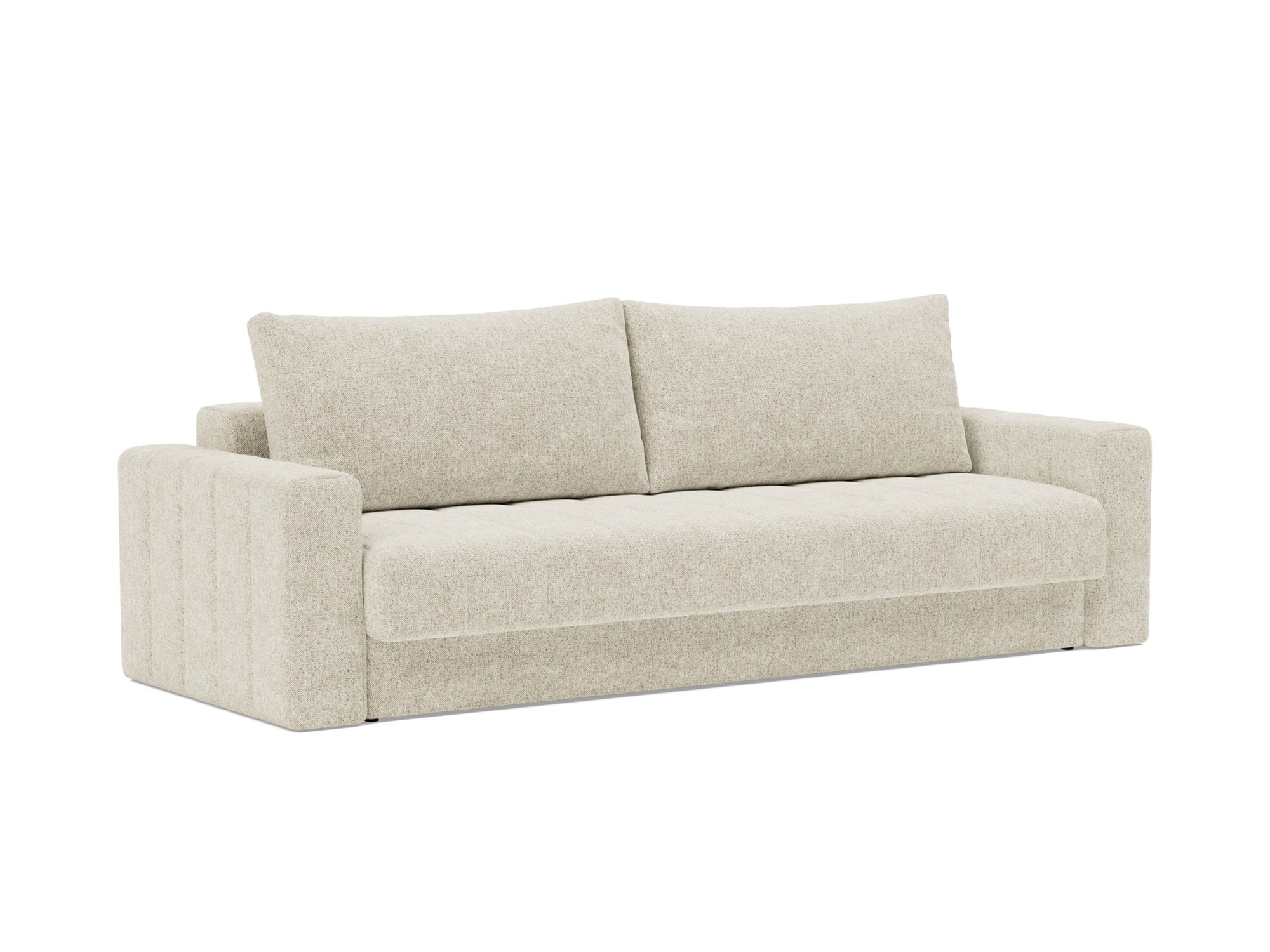 Schlafsofa Akello mit Armlehnen Strukturierter Stoff Taura 357-Off-White