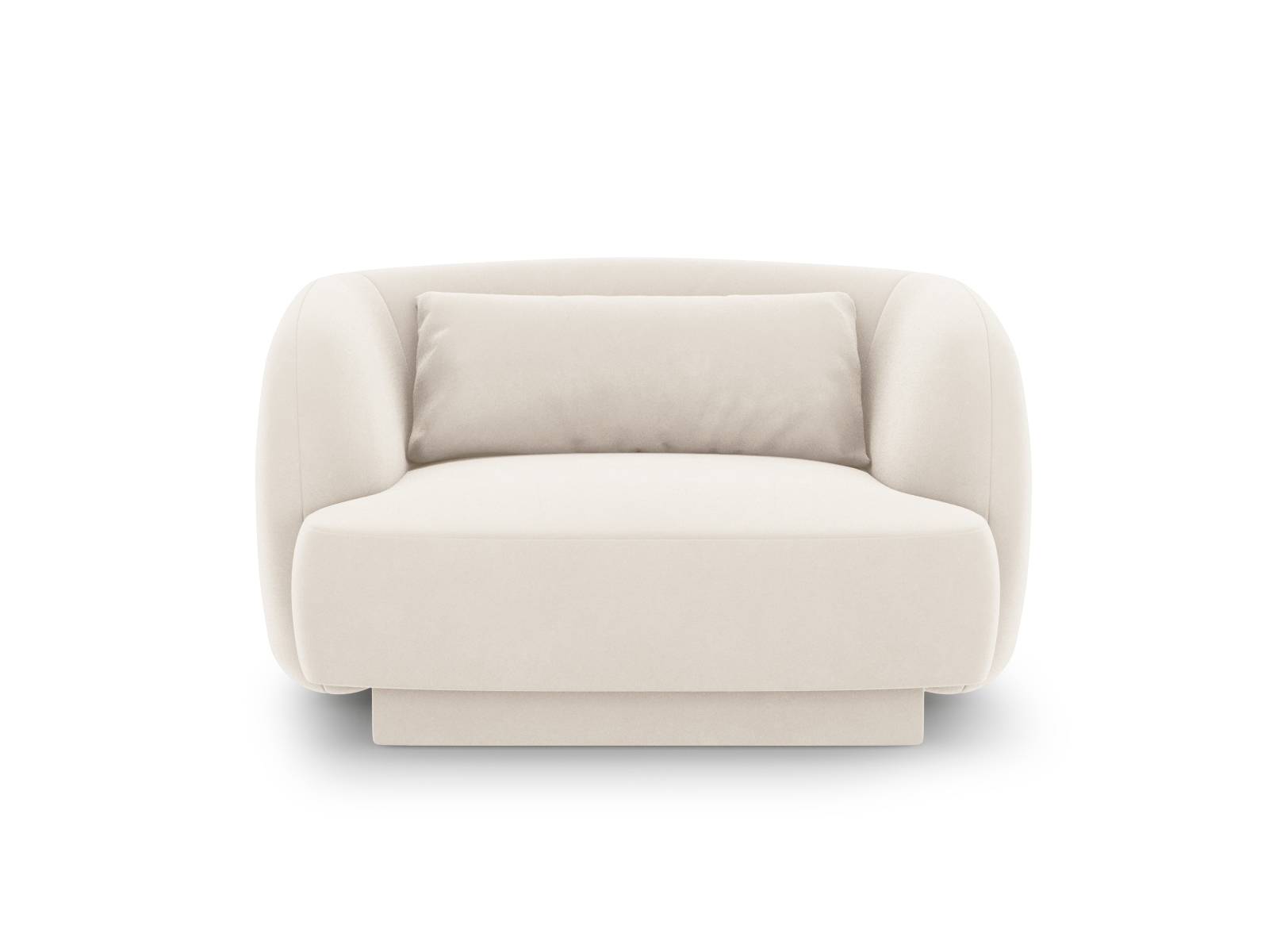 Cosmopolitan Design Sessel Tulum Samt Bluvel Helles Beige