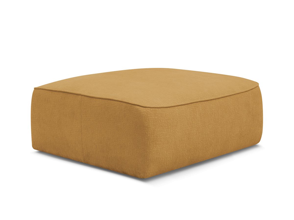 Bobochic Leopold Pouf Strukturstoff Gelb