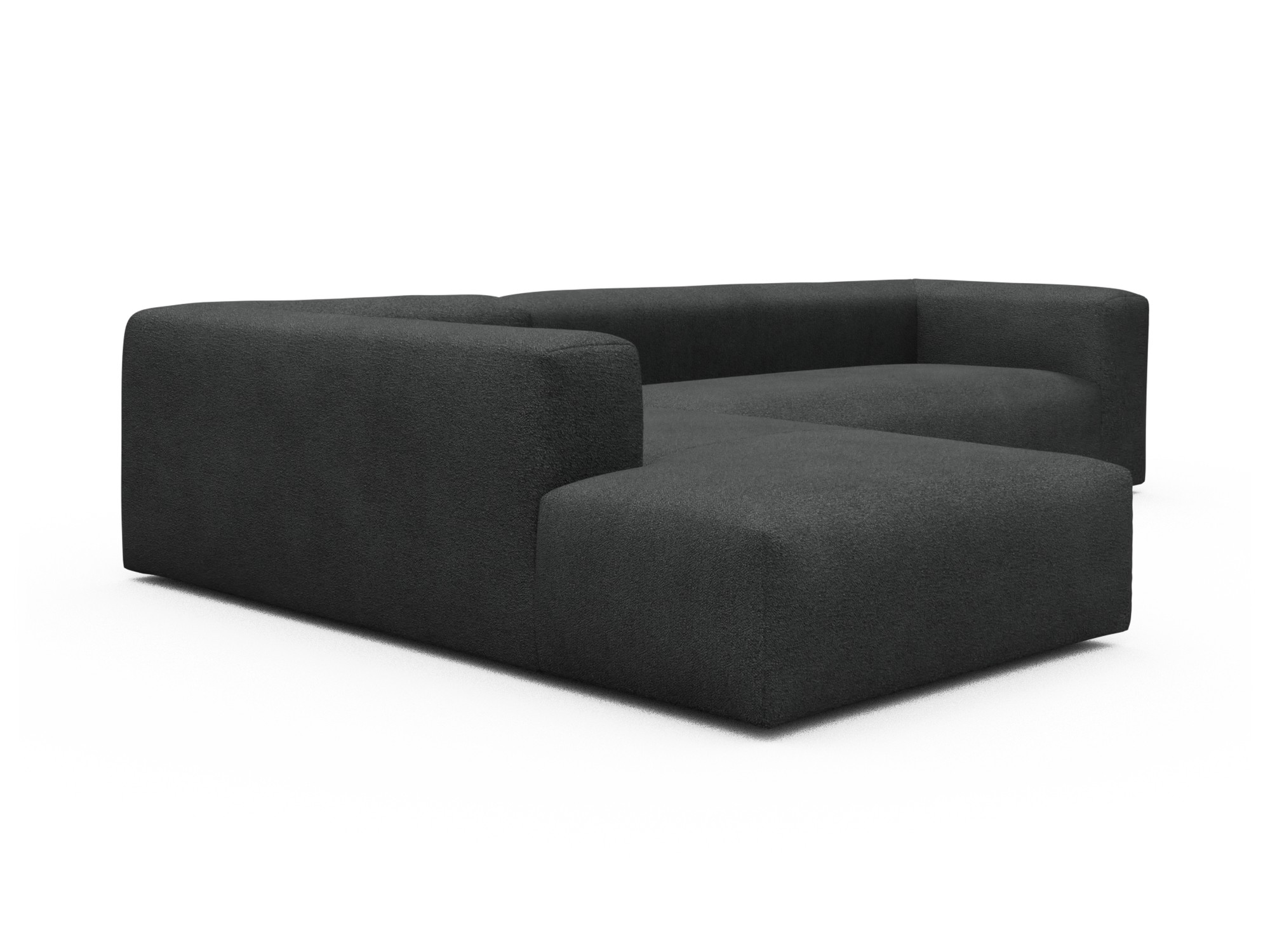 Skandi Home Ecksofa Fred Relax-Ecke links mit 2,5-Sitzer Boucle-Charcoal moebelfaktor