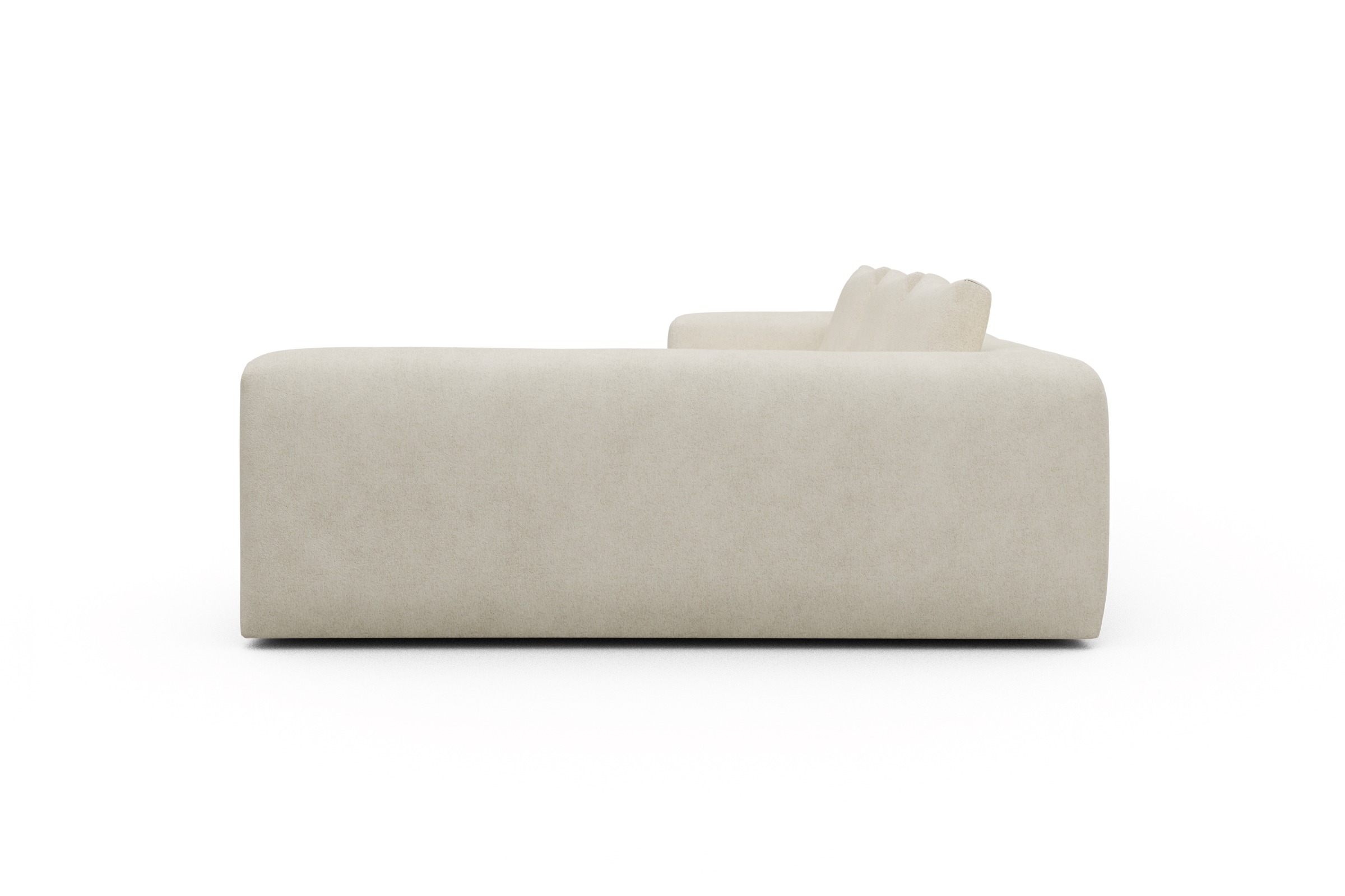 Ecksofa Fred 2x 2,5-Sitzer rechts offen Boucle-Off-White