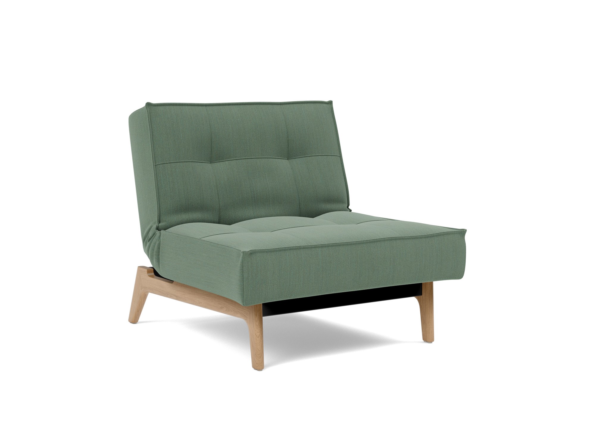 Sessel Splitback Flachgewebe Elegance 518-Green Beine Eiche