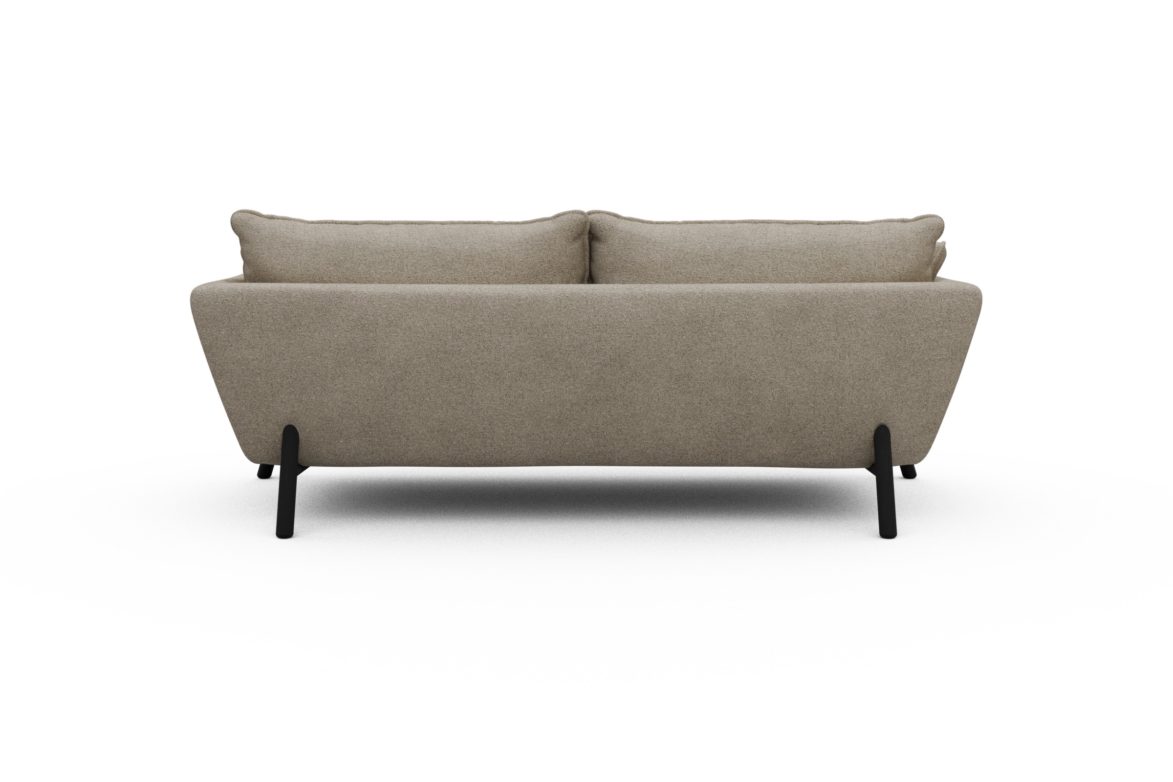 Sofa Emil PREMIUM 3-Sitzer Beinfarbe Eiche Schwarz Boucle-Beige
