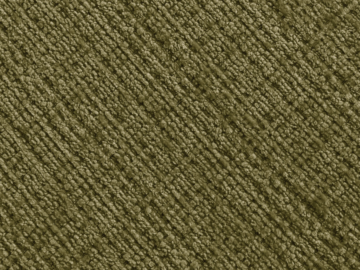 Bobochic Denise Schlafsofa 3-Sitzer mit Bettkasten und Pouf Strukturstoff Grün