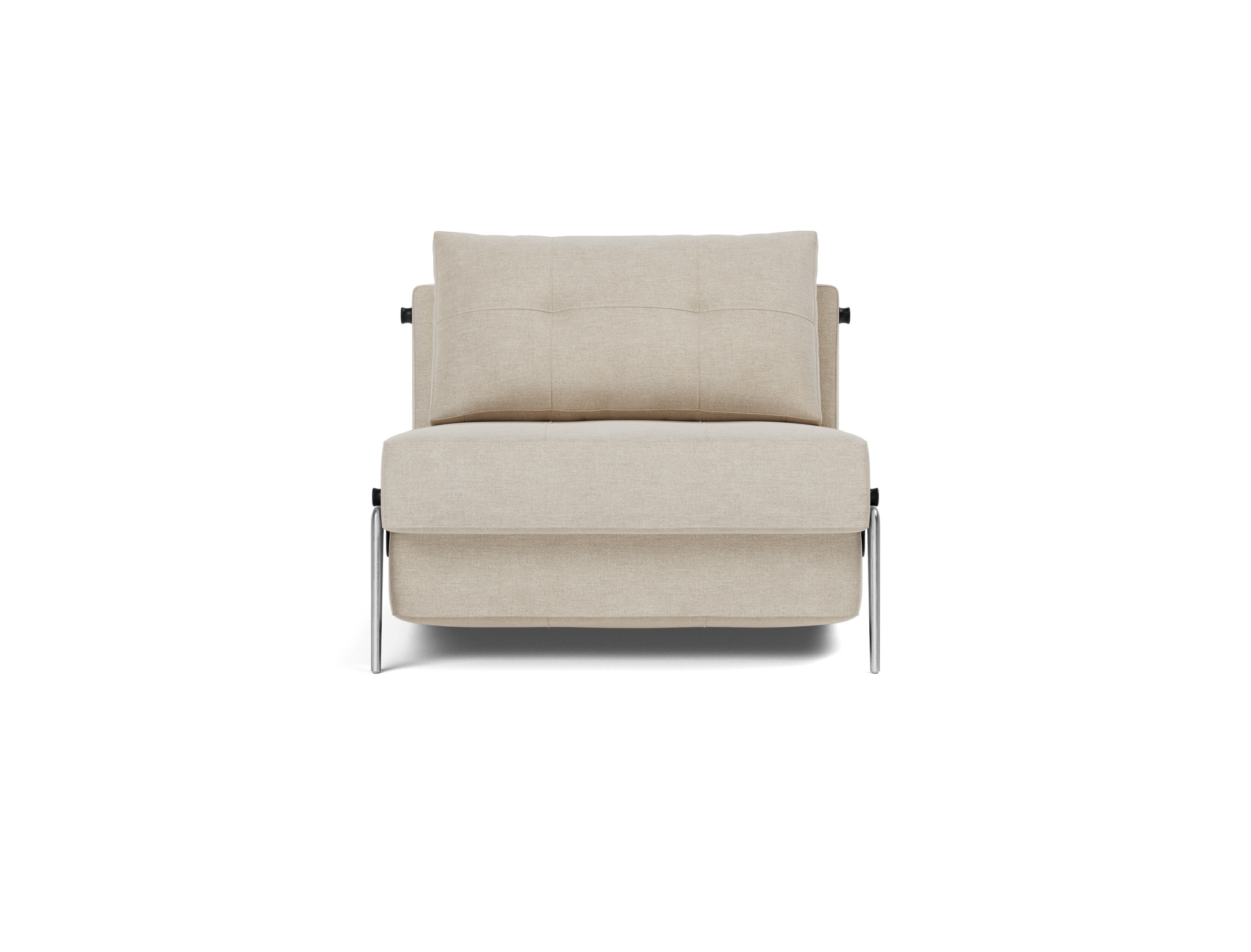 Schlafsessel Cubed 90 Flachgewebe Phobos 586-Latte Beine Aluminium
