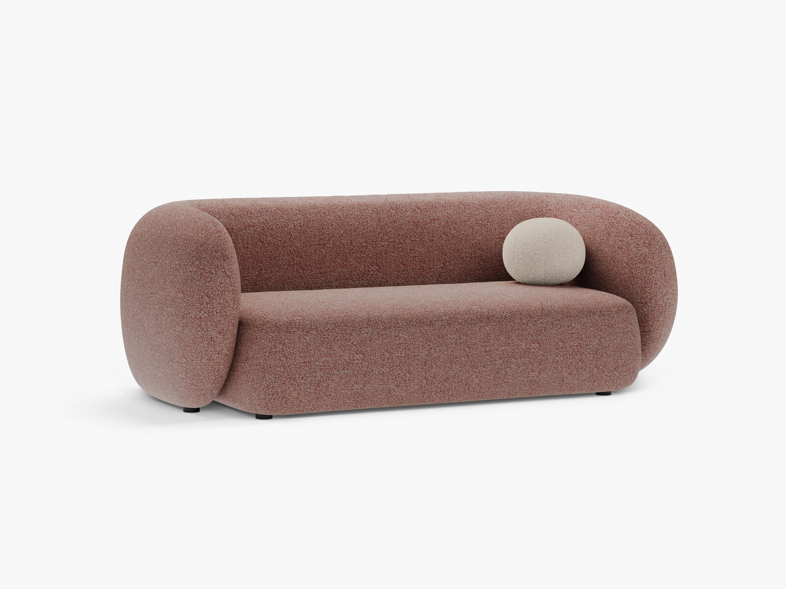 Micadoni Sofa Kate 2-Sitzer Strukturierter Stoff Puente Rosa Melange