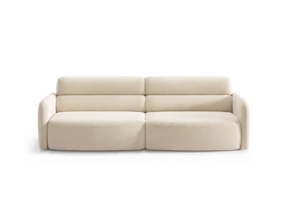 Cosmopolitan Design Sofa Malmo 4-Sitzer Samt Bluvel Helles Beige