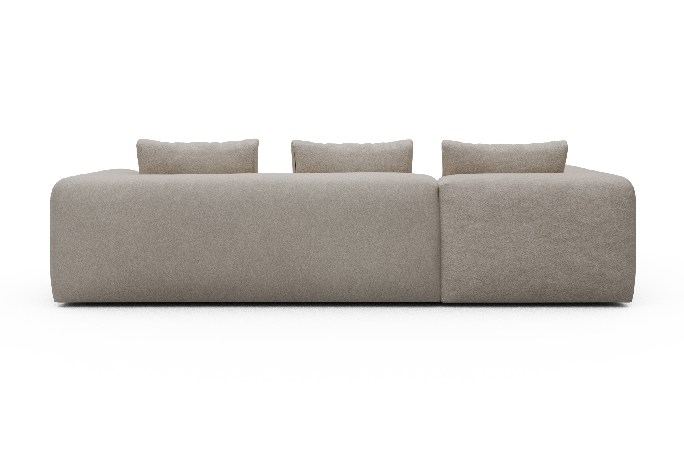 Ecksofa Fred 2x 2,5-Sitzer links offen Aivi-Lace-Beige