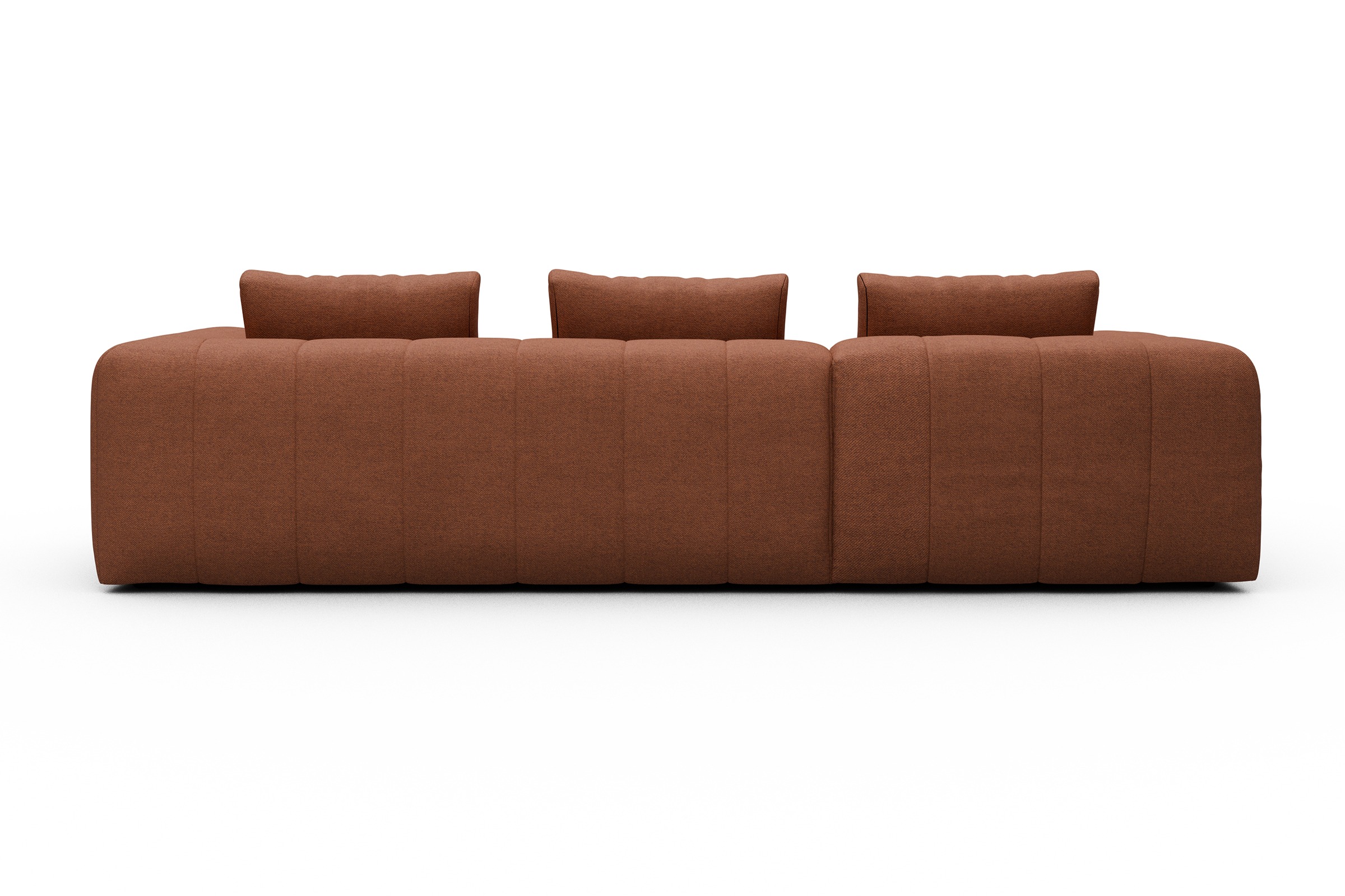 Ecksofa Hugo 2,5-Sitzer Armlehne rechts mit Chaiselongue Weda-Rust