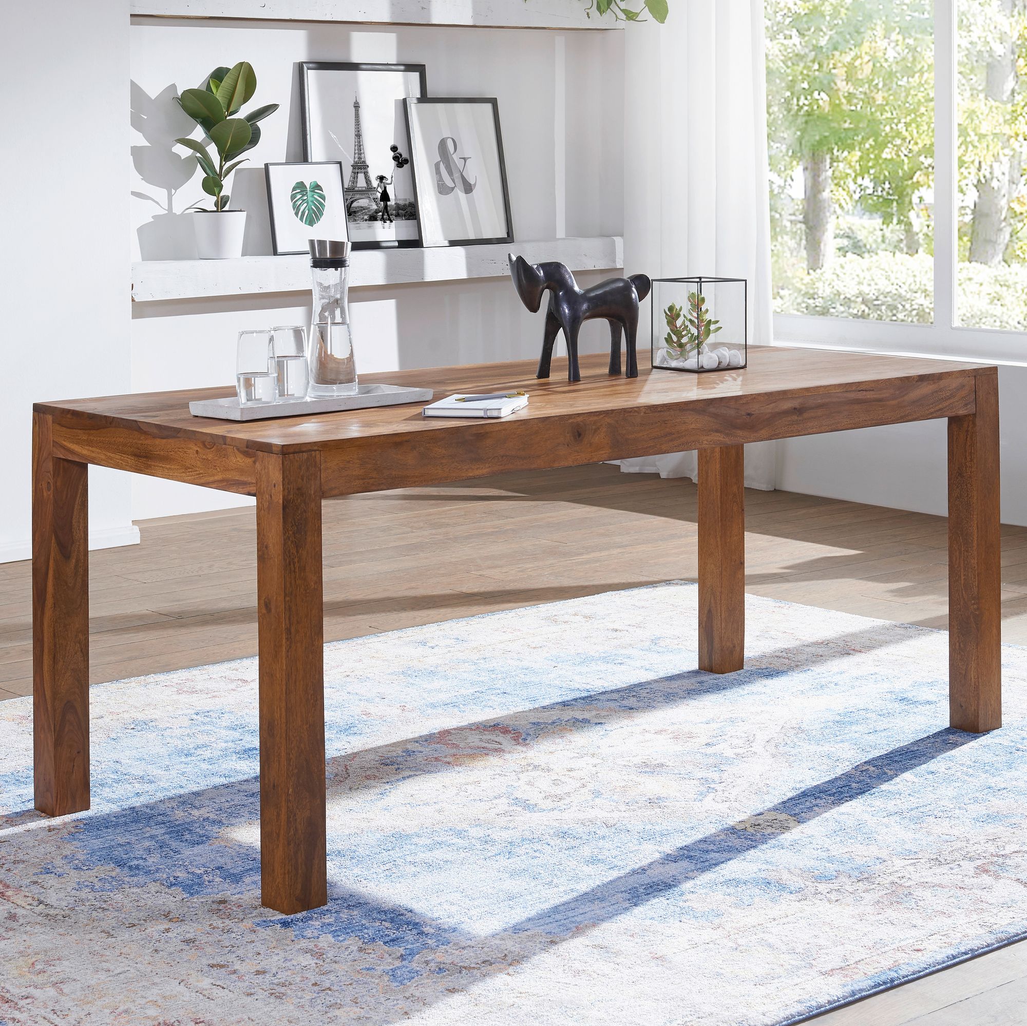 Esstisch Aalvik Massivholz Dunkelbraun 120 × 60 cm