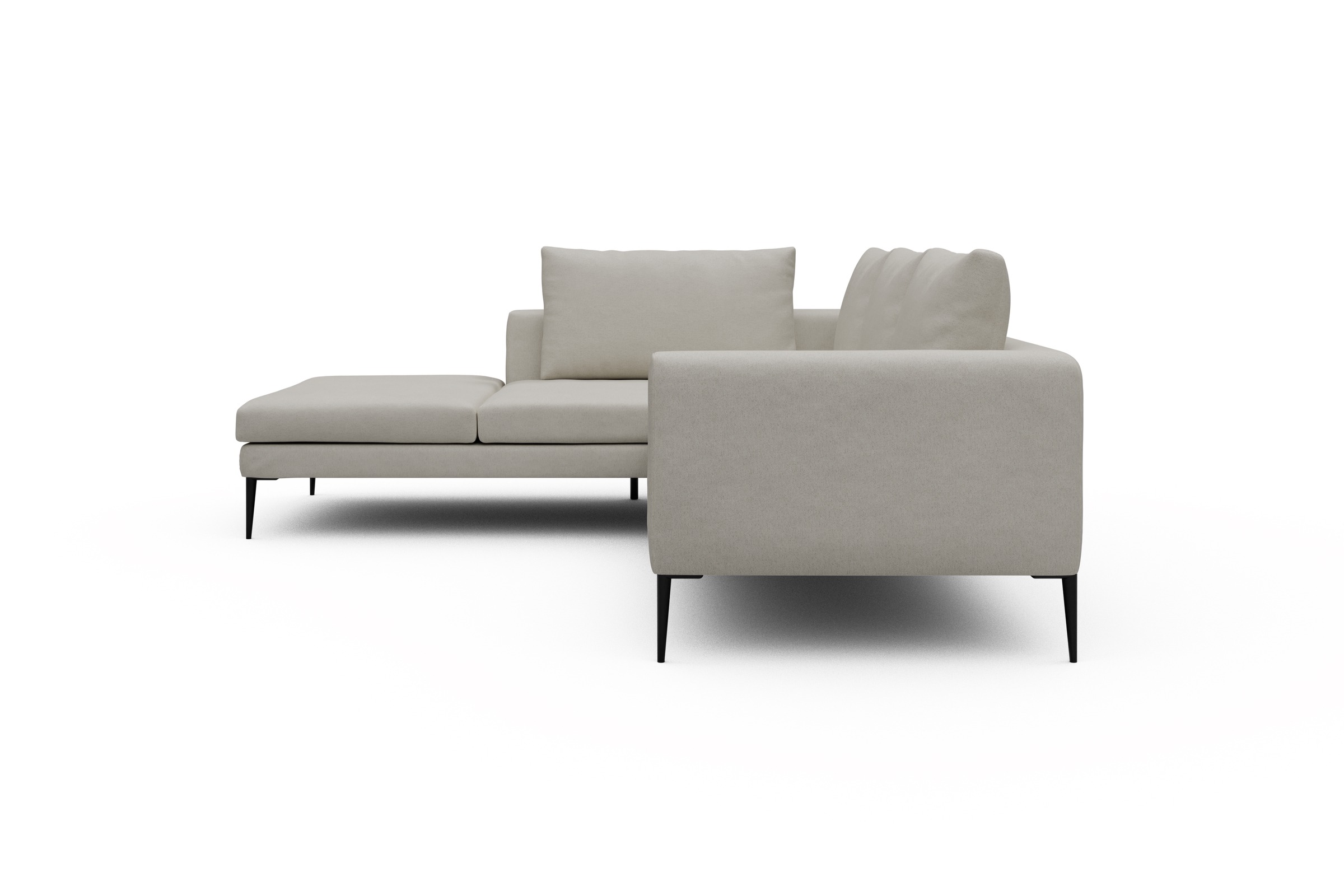 Ecksofa Paul Relax-Ecke links mit 2-Sitzer Denari-Clean-Beige