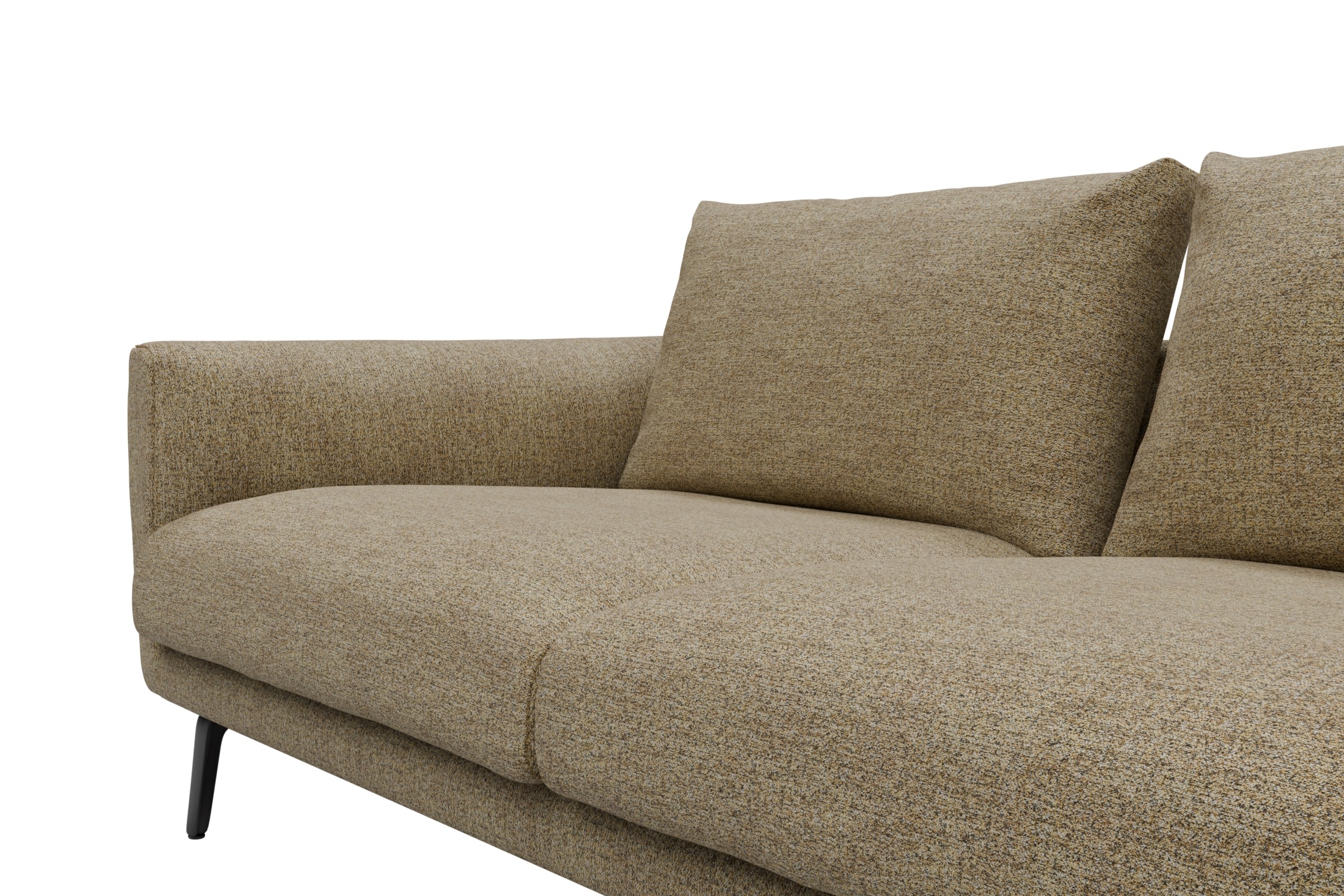 Ecksofa Karl Relax-Ecke rechts mit 2,5-Sitzer Carreno-Silician-Yellow