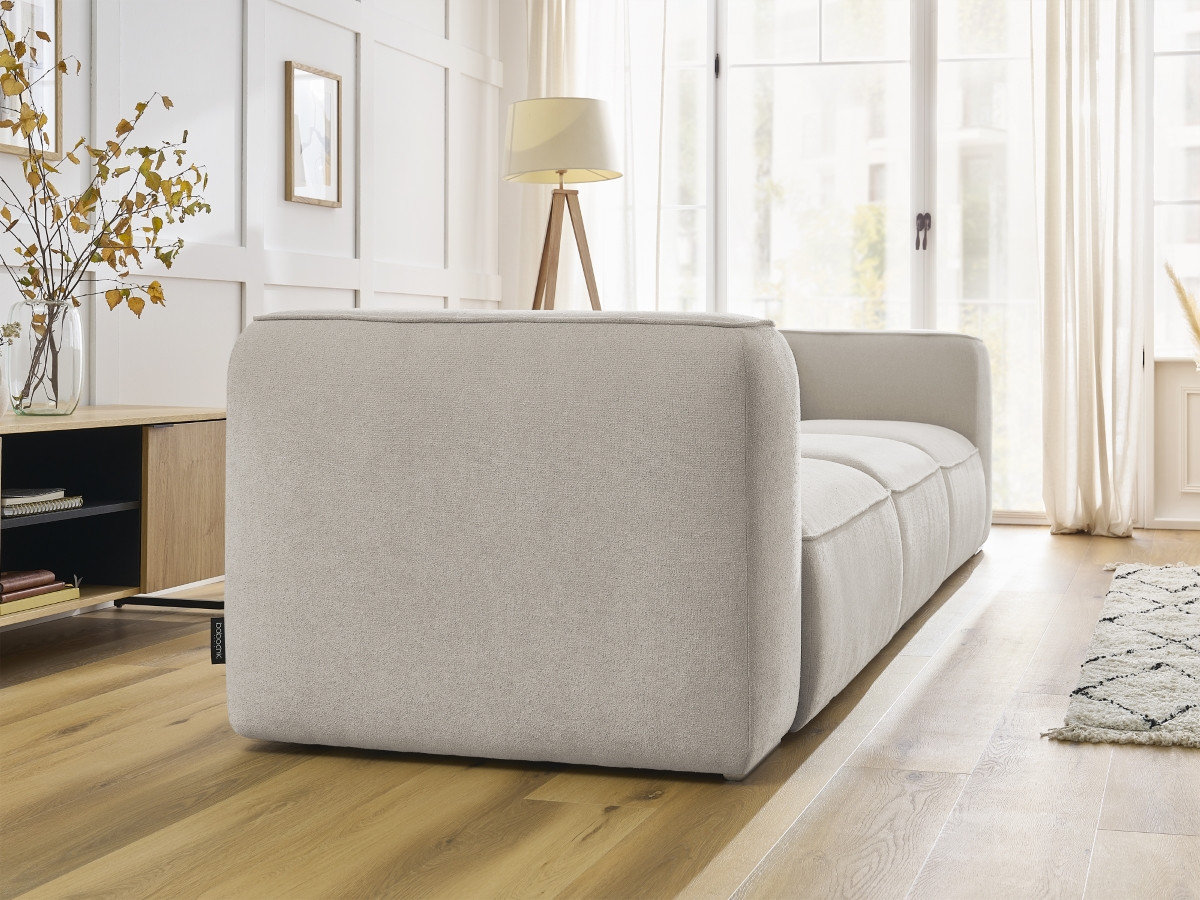 Bobochic Zephyr Sofa 3-Sitzer Strukturstoff Beige