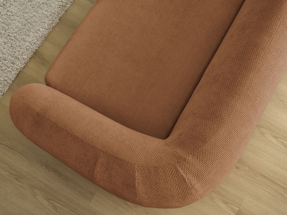 Bobochic Neyo Schlafsofa 3-Sitzer Stoff Orange