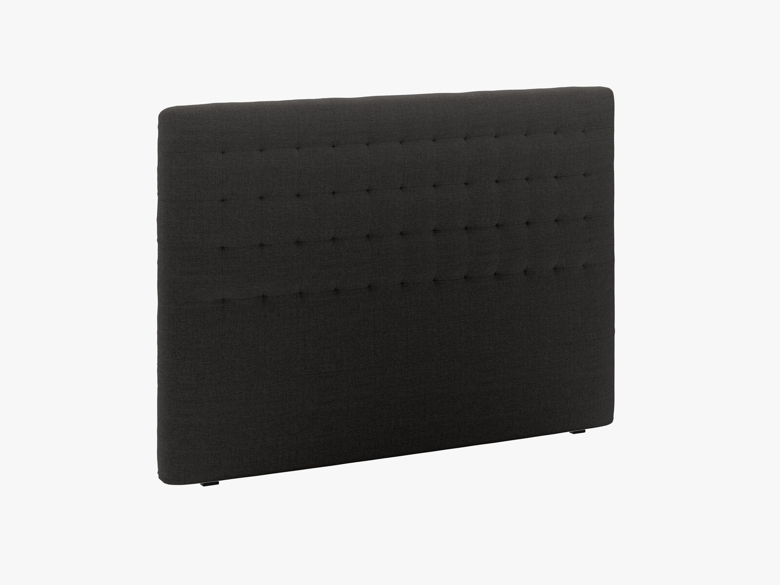 Micadoni Nova Samtiger Kopfteil 120 cm (H 120 cm) Strukturierter Stoff Liberty Schwarz 180x120