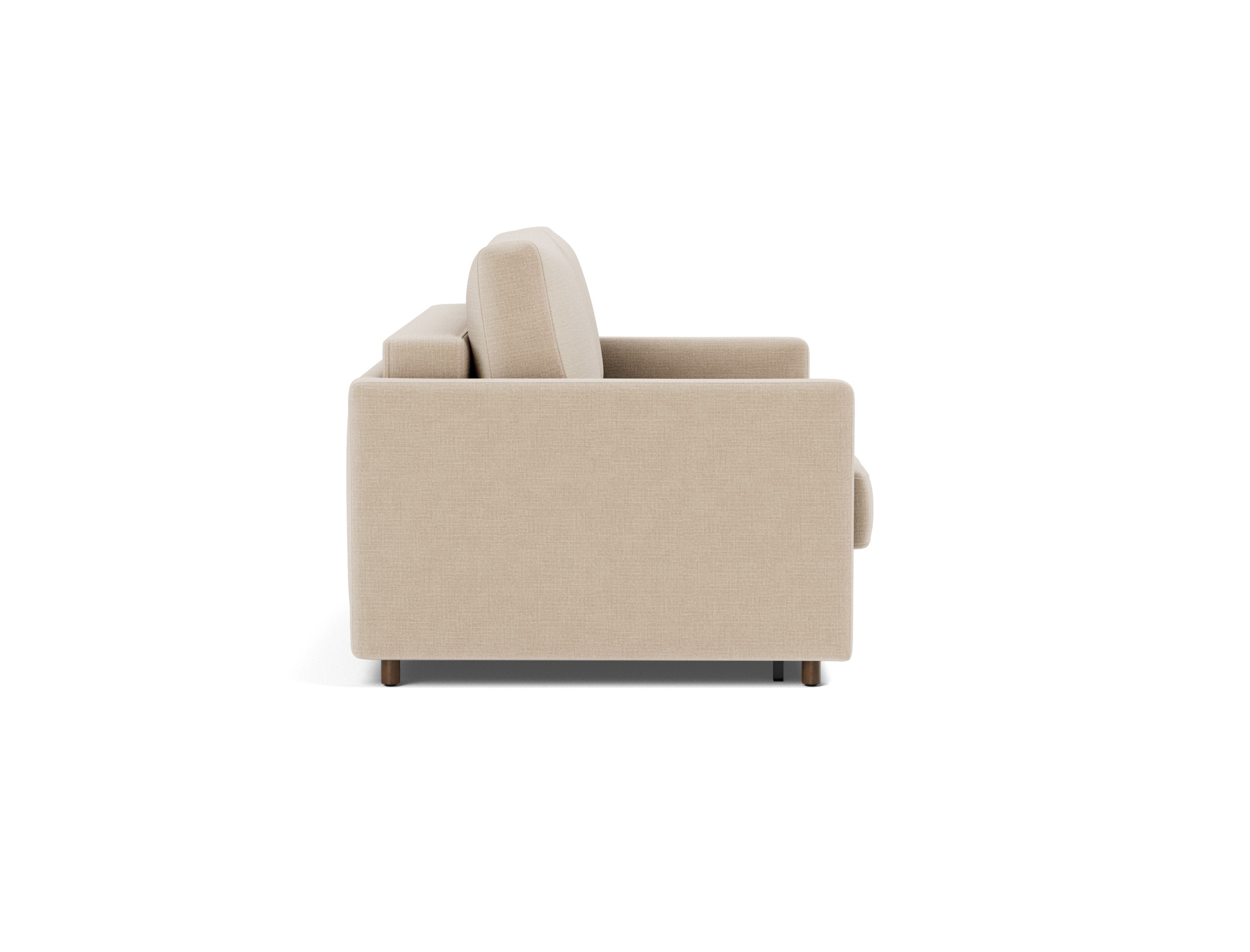Schlafsofa Neah mit Slim-Armlehnen 140 Chenille Esina 410-Almond-Beige