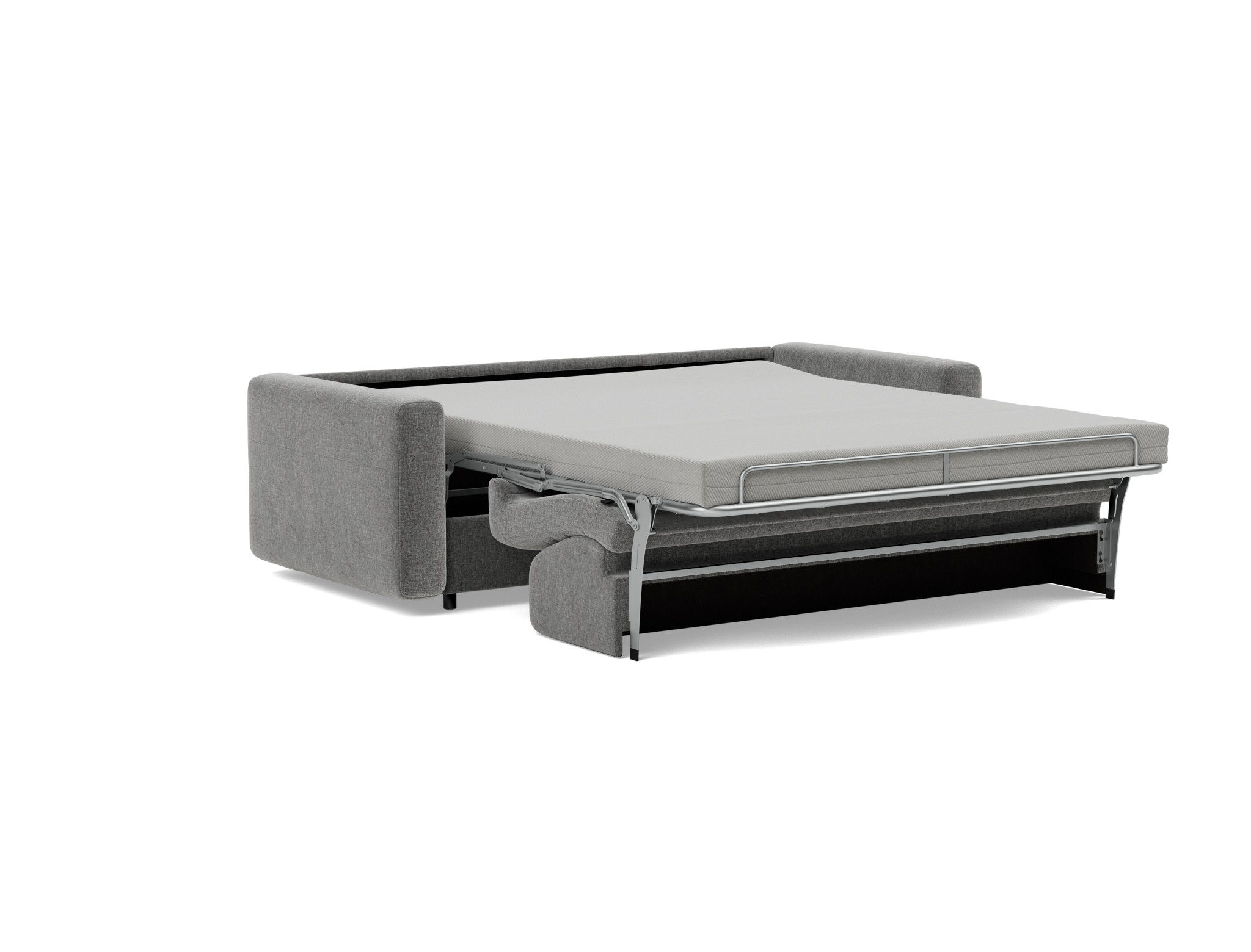 Schlafsofa Killian mit Memory-Matratze 160 Strukturierter Stoff Twist 563-Charcoal