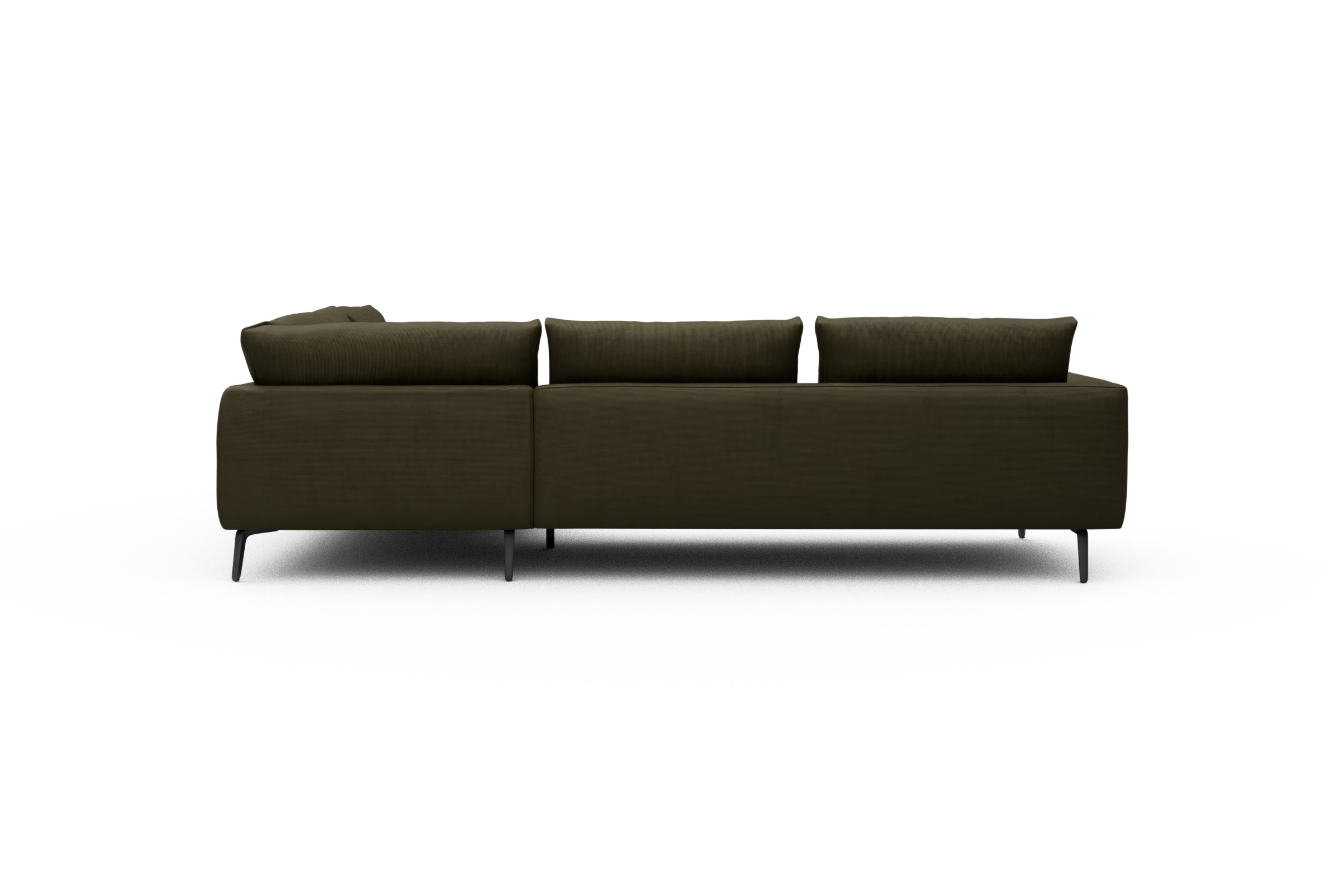 Ecksofa Karl Relax-Ecke rechts mit 2,5-Sitzer Cordufine-Pine-Green