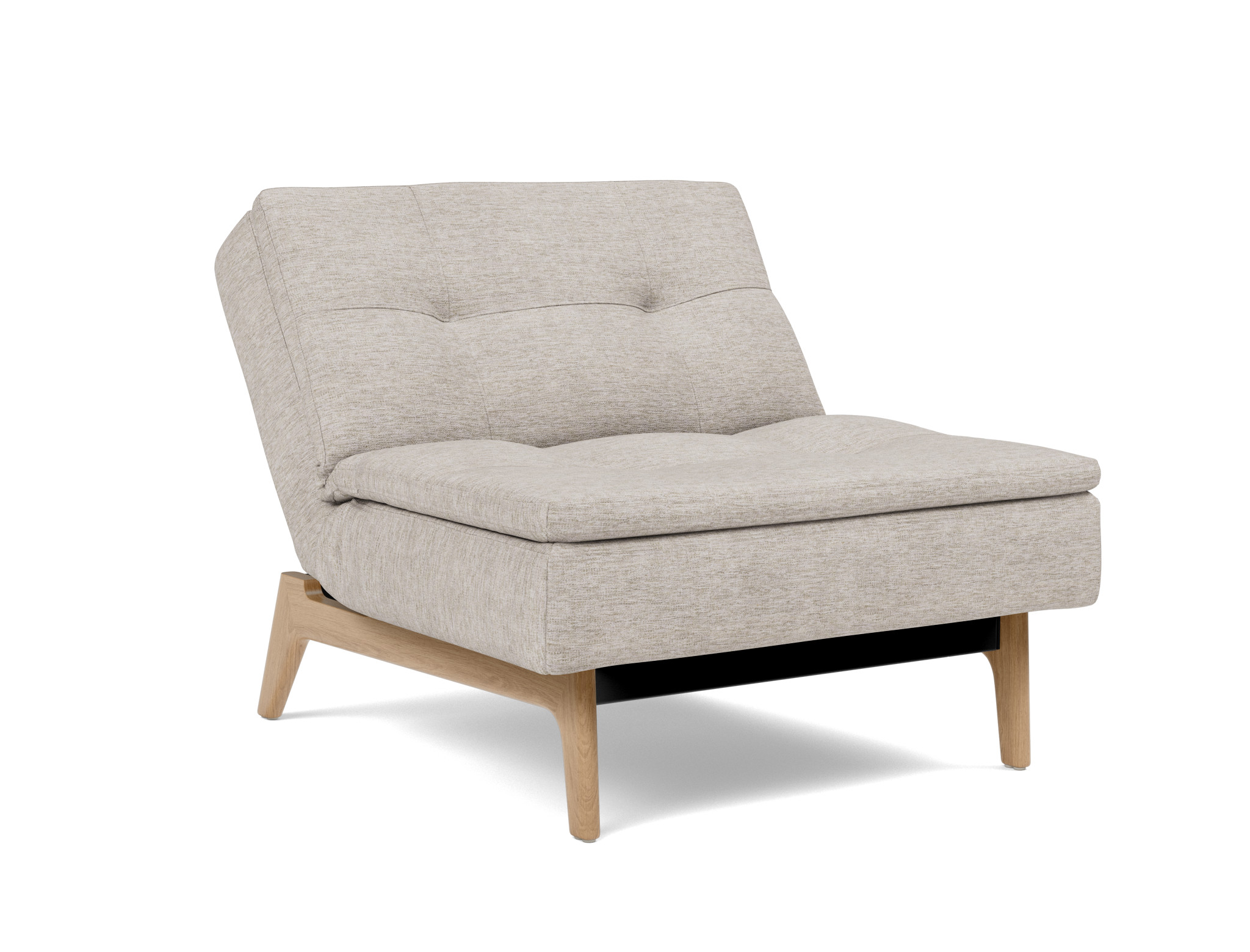 Sessel Dublexo Chenille Yuveno 471-Sand Beine Eiche