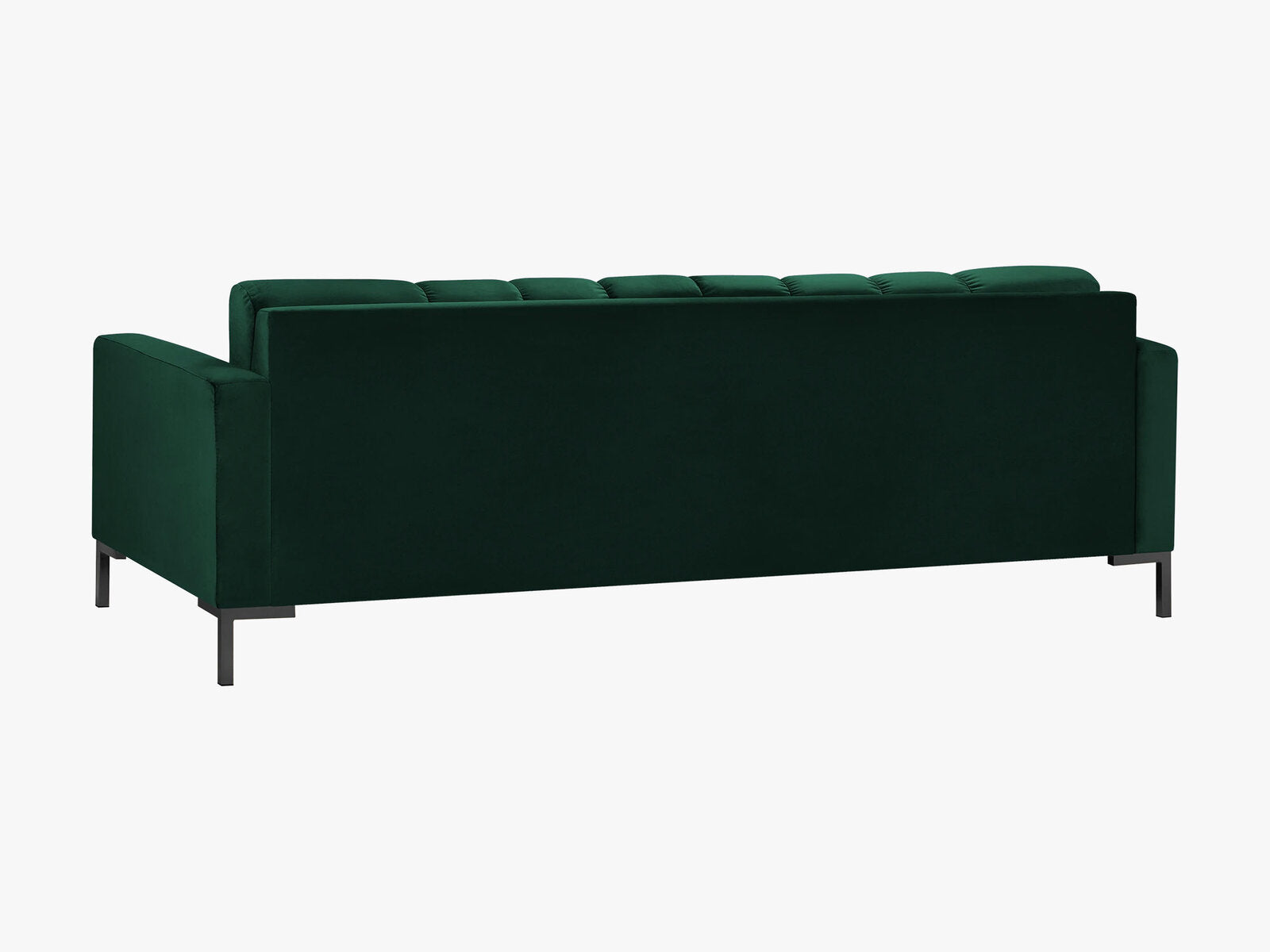 Micadoni Sofa Mamaia 4-Sitzer Samt Bluvel Flaschengrün schwarze Beine