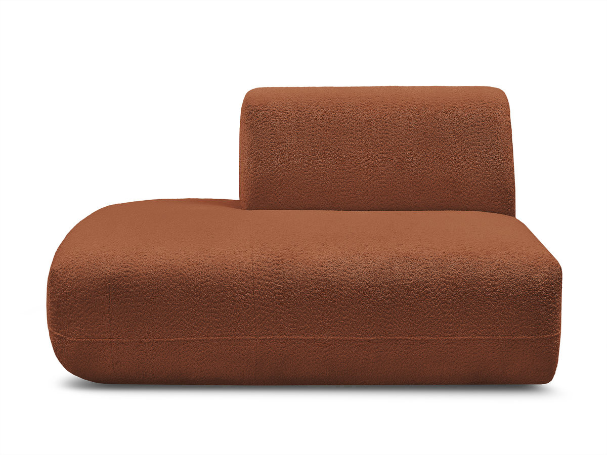 Bobochic Anda Sofamodul 2-Sitzer Chenille Orange Ecke links
