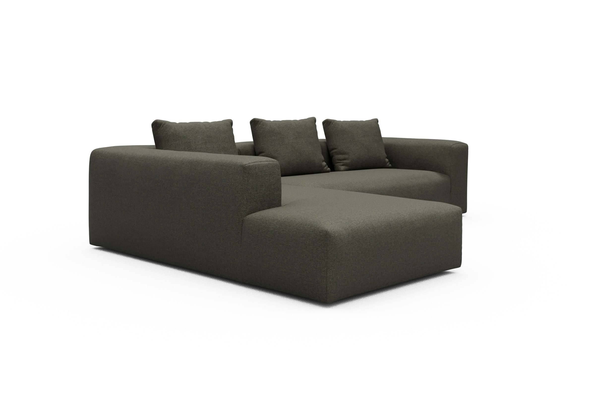 Ecksofa Fred Relax-Ecke links mit 2,5-Sitzer Sama-Winter-Moss
