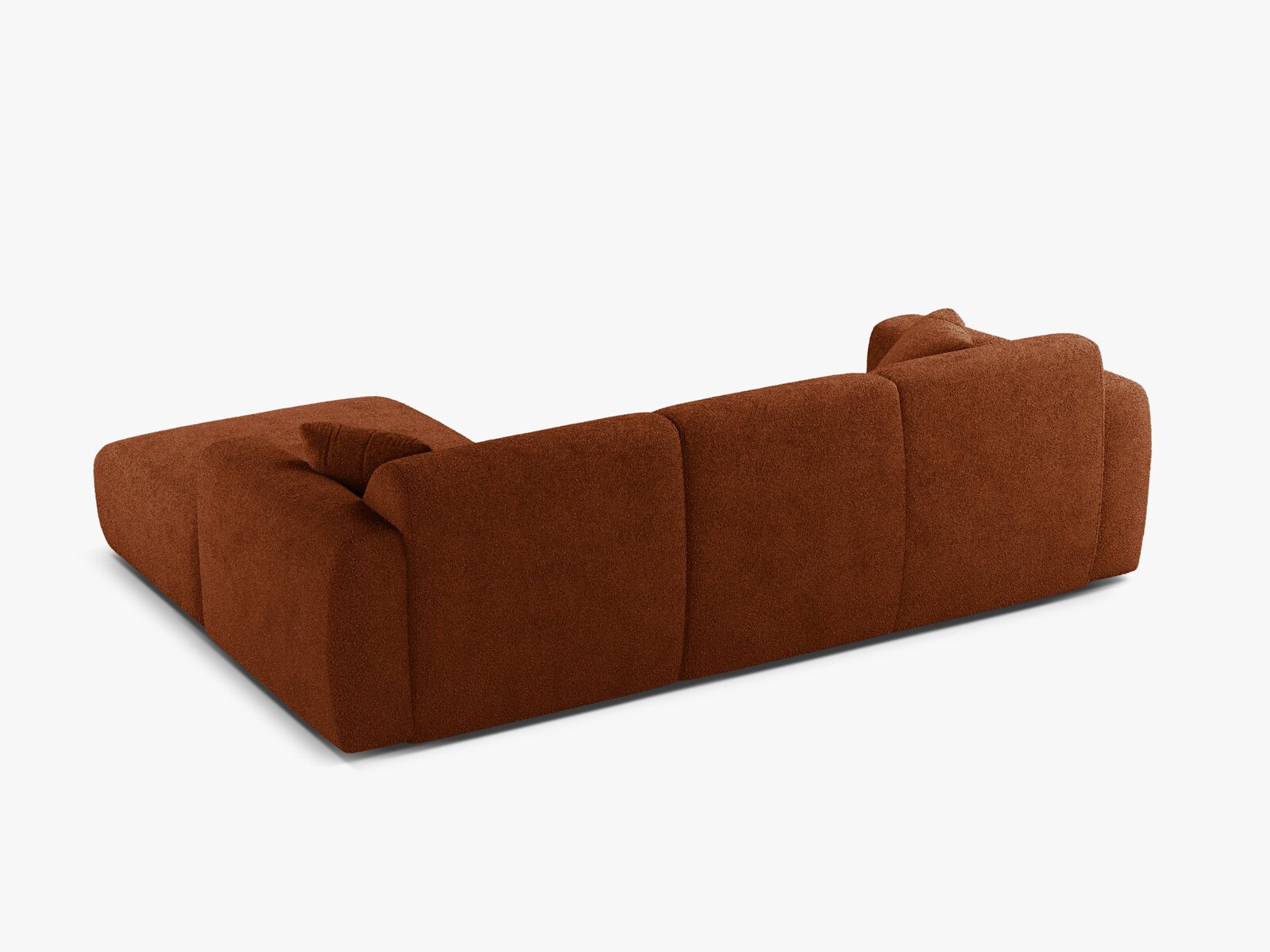 Micadoni Ecksofa Molino 4-Sitzer Rechts Boucle Baloo Braun