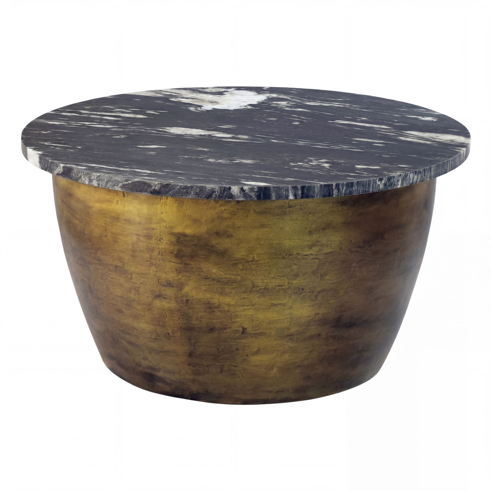 Couchtisch Kirkja Marmor Gold Ø 60 cm