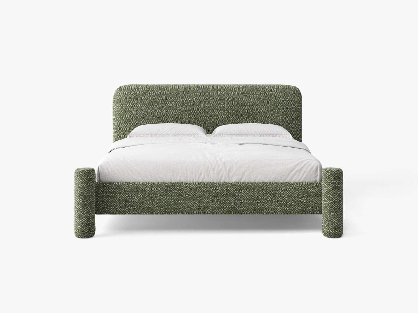 Micadoni Vera Bett mit Kopfteil Chenille Silencio Grün 140x200