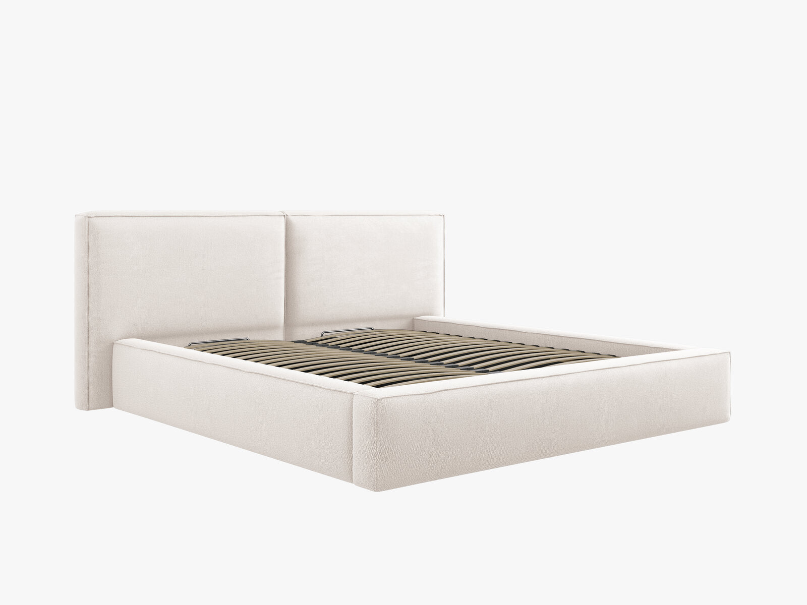 Micadoni Bett Jodie Strukturierter Stoff Megan Helles Beige