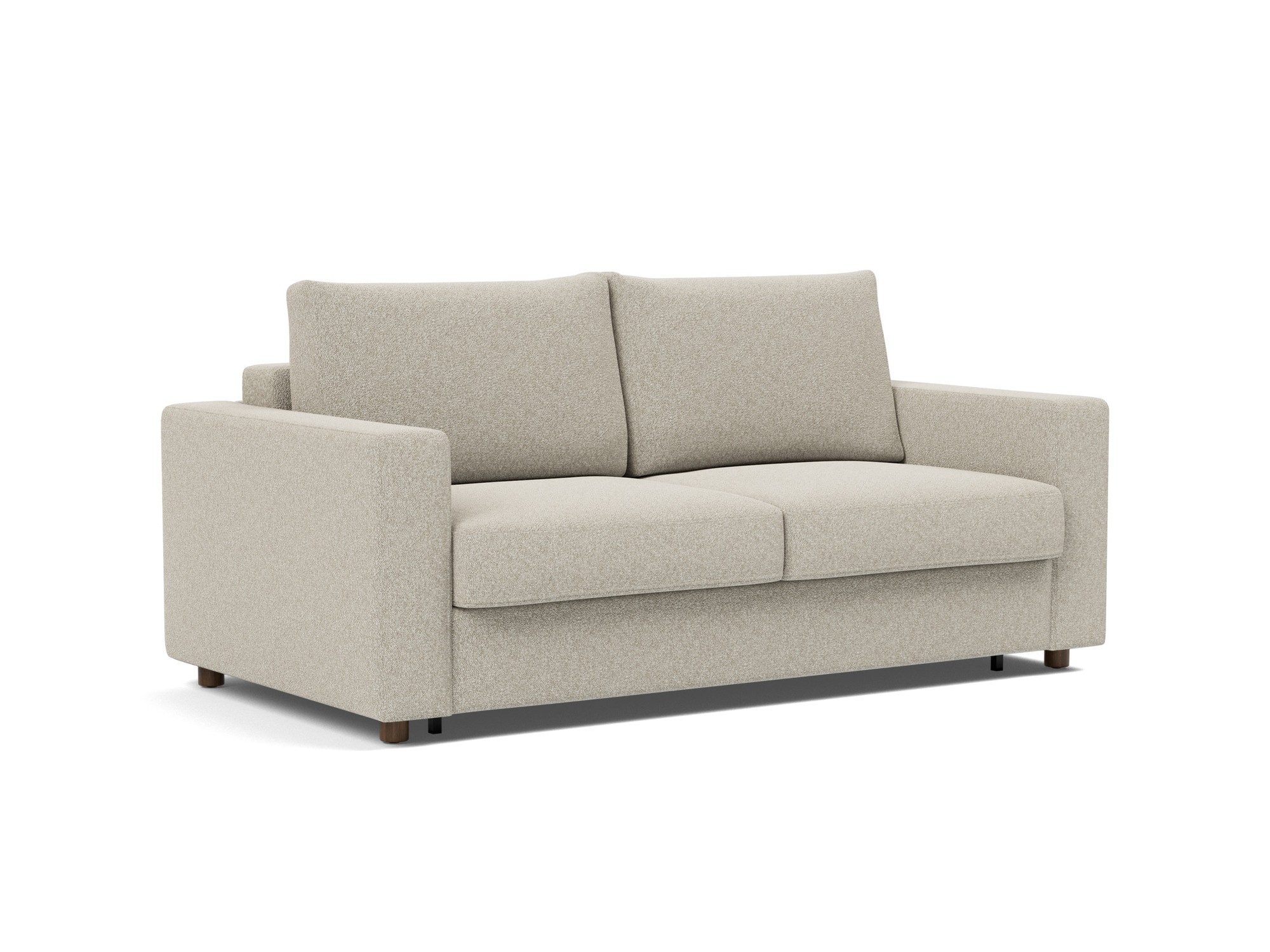 Schlafsofa Neah mit Standard-Armlehnen 160 Boucle Skandi 539-Beige