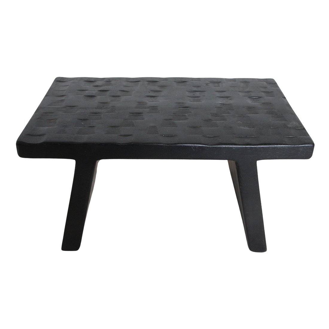 Raw Materials Beistelltisch/Hocker aus Mangoholz schwarz 40x25x20cm